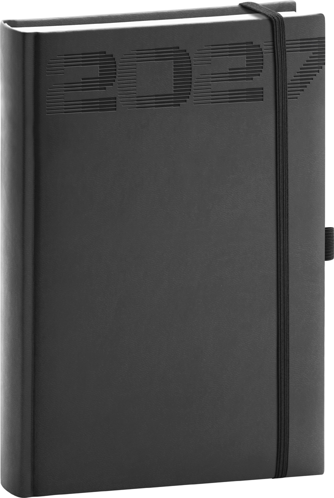 Denní diář Aprint Top 2027, 15x21 cm - černá