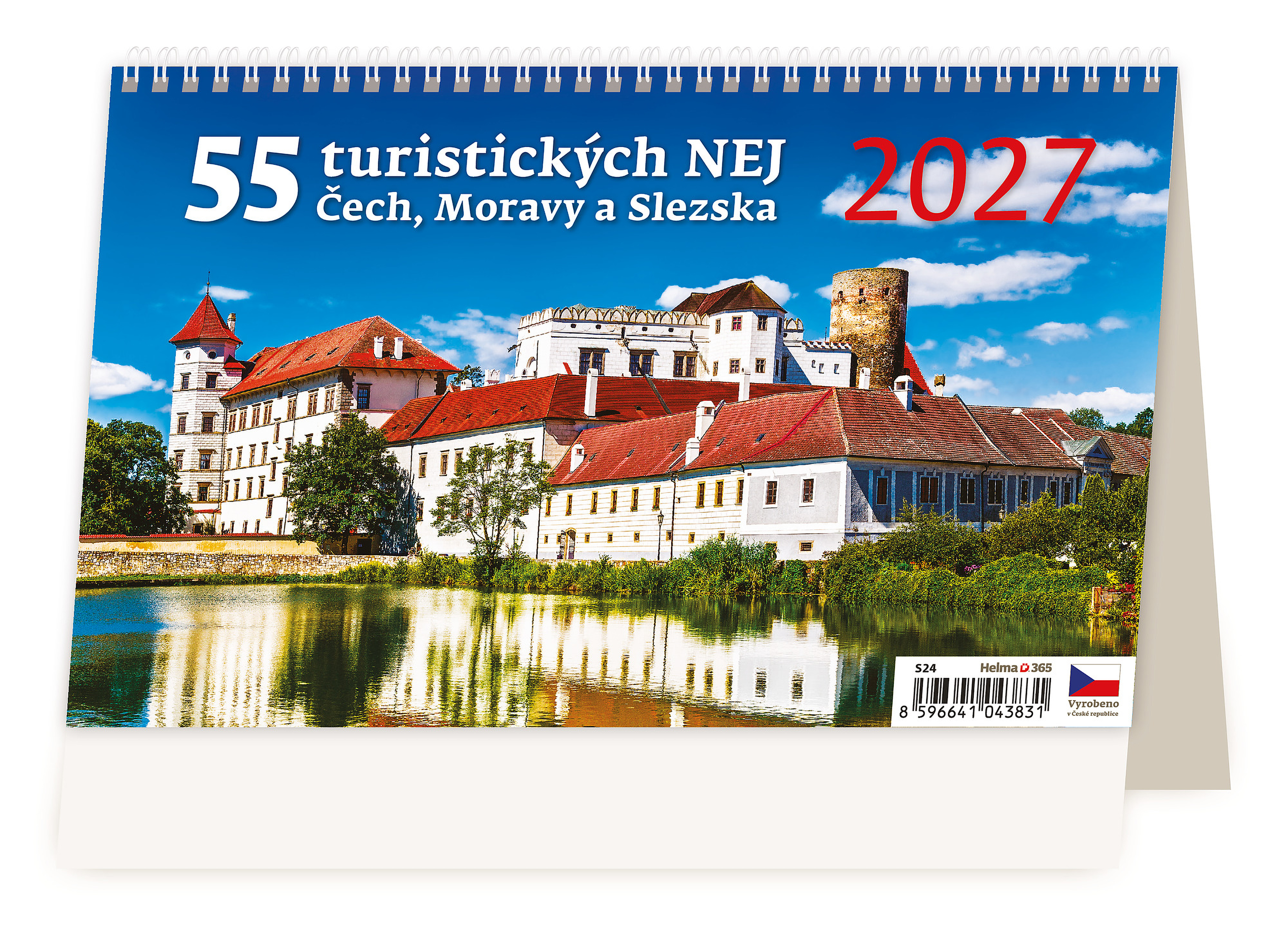 Stolní kalendář 55 turistických nej Čech, Moravy a Slezska 2027