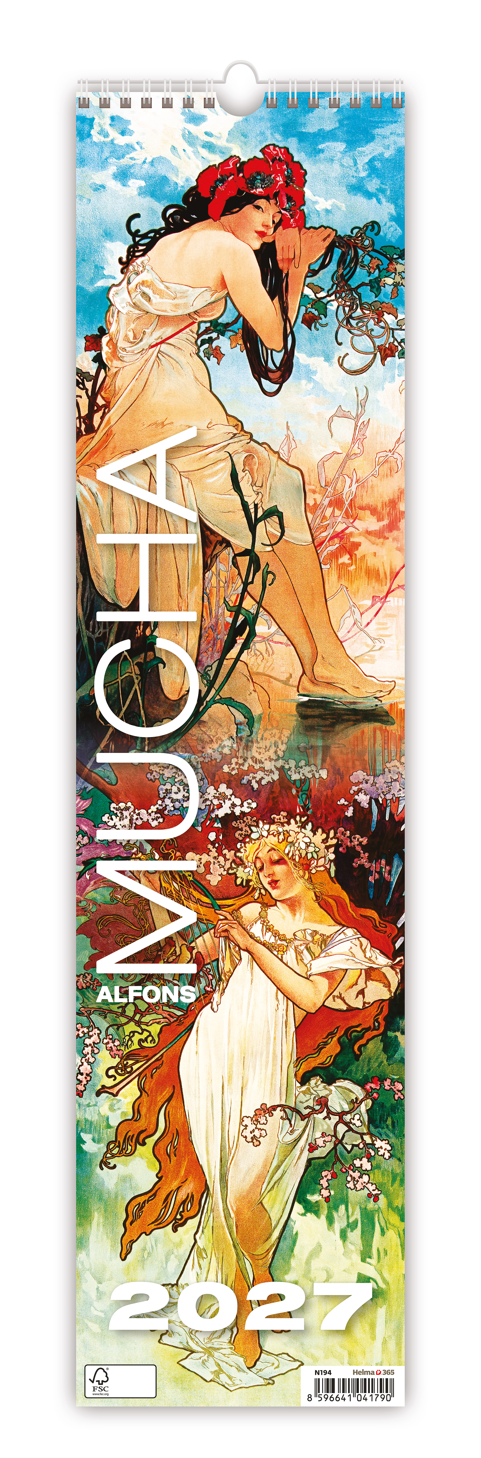 Nástěnný kalendář Alfons Mucha 2027 - vázanka