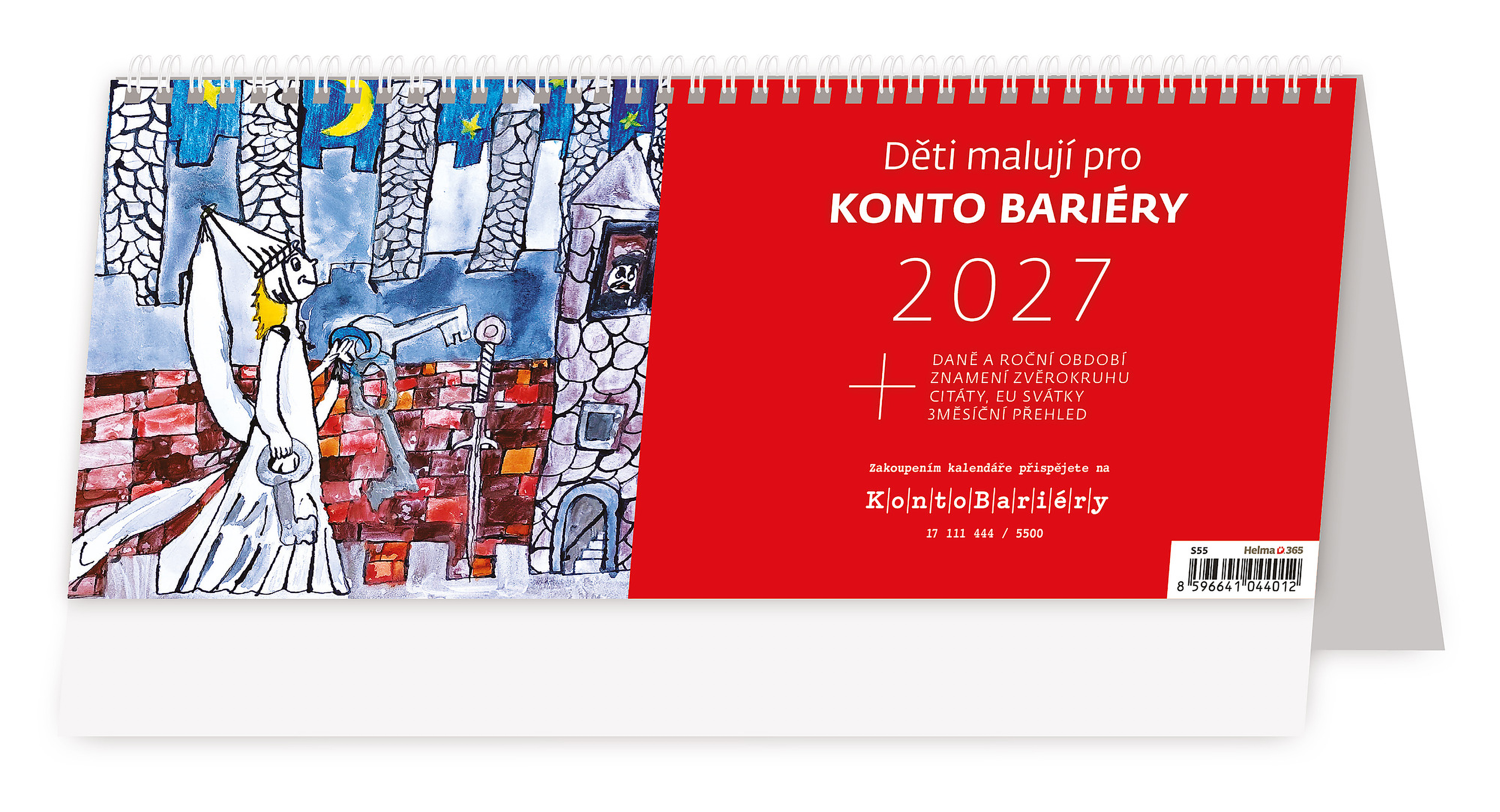 Stolní kalendář Děti malují pro Konto Bariéry 2027