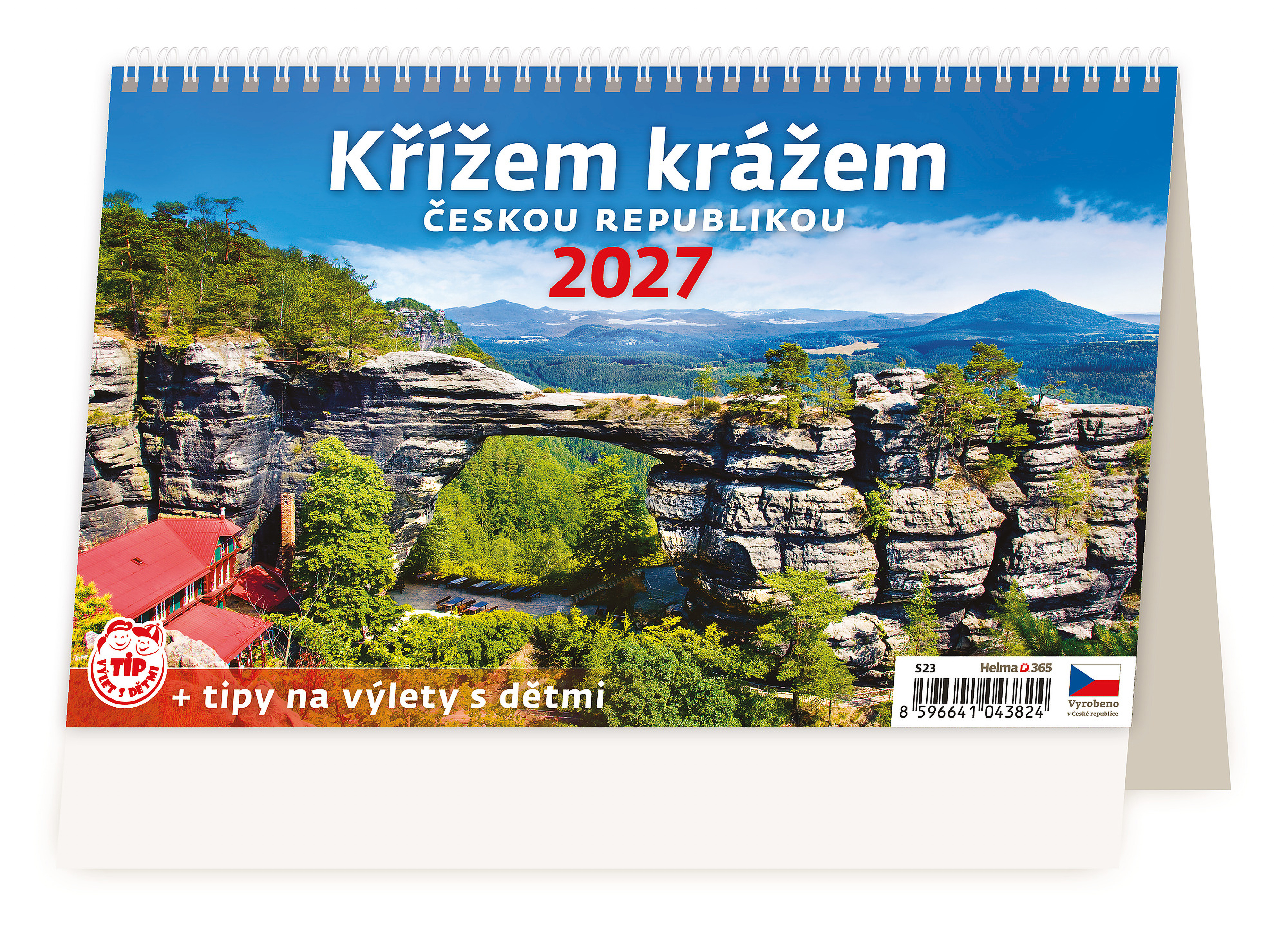 Stolní kalendář Křížem krážem Českou republikou 2027