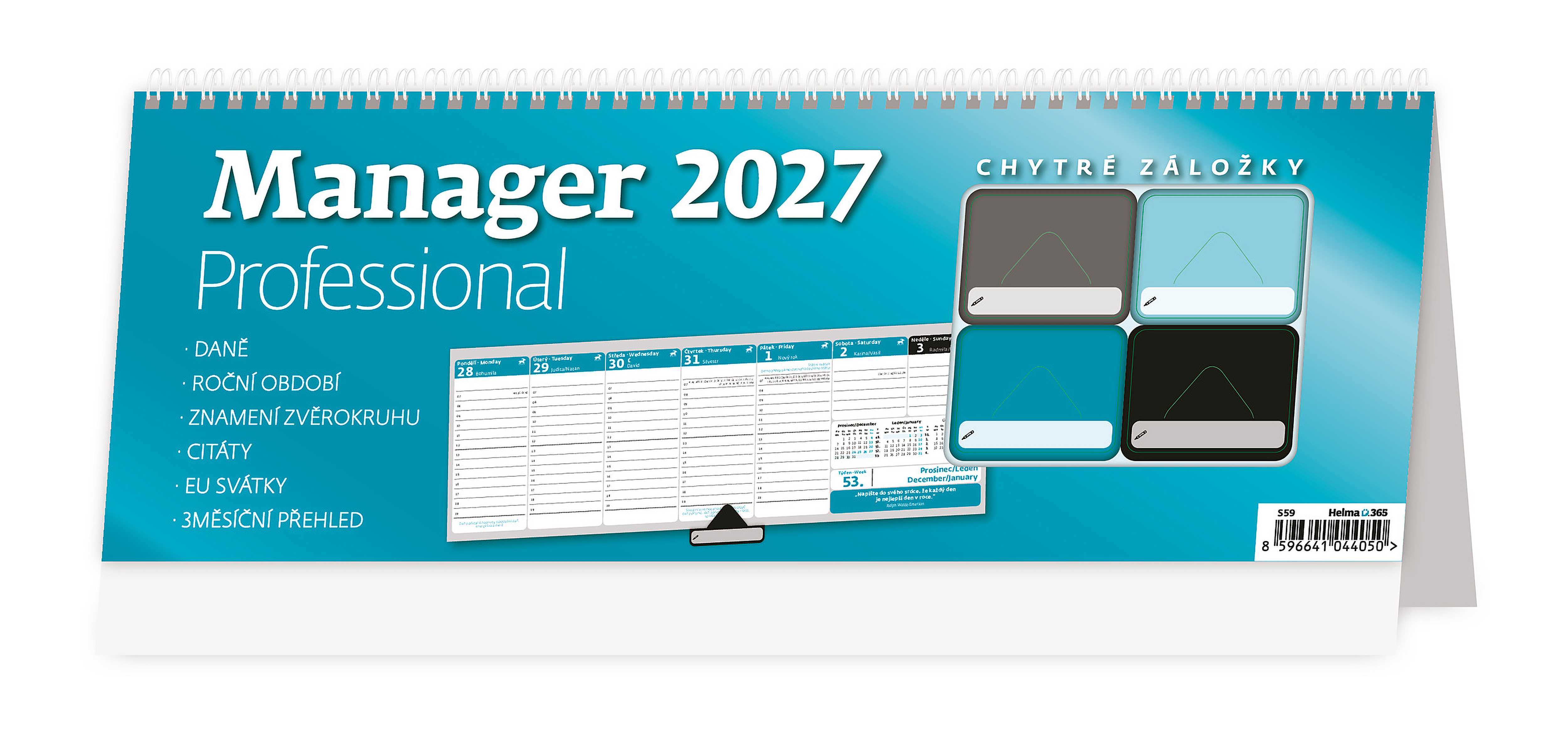 Stolní plánovací kalendář Manager Professional 2027