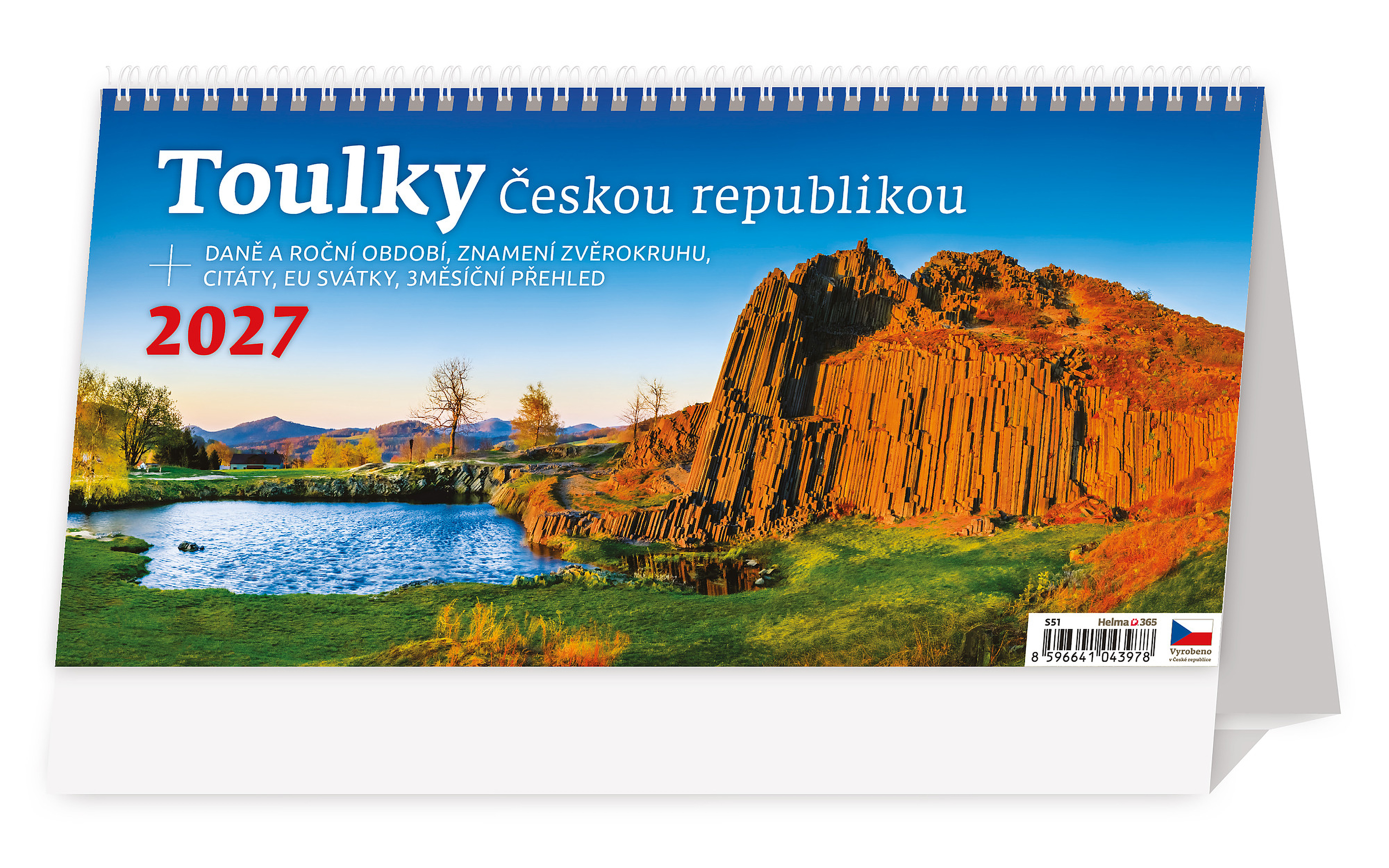 Stolní plánovací kalendář Toulky Českou republikou 2027