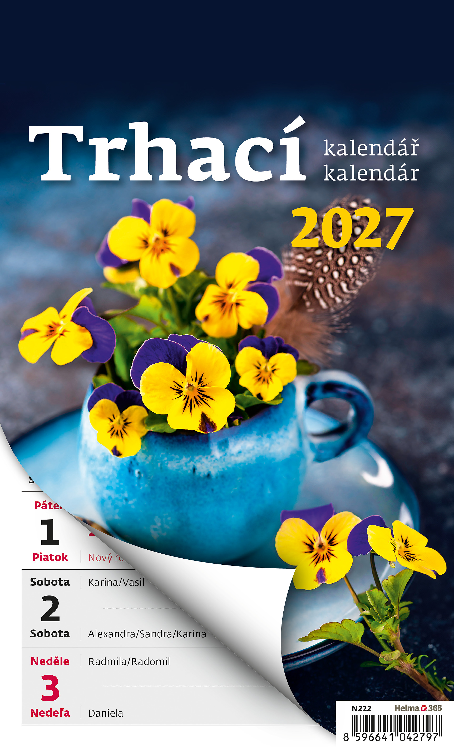 Nástěnný týdenní trhací kalendář A5 2027