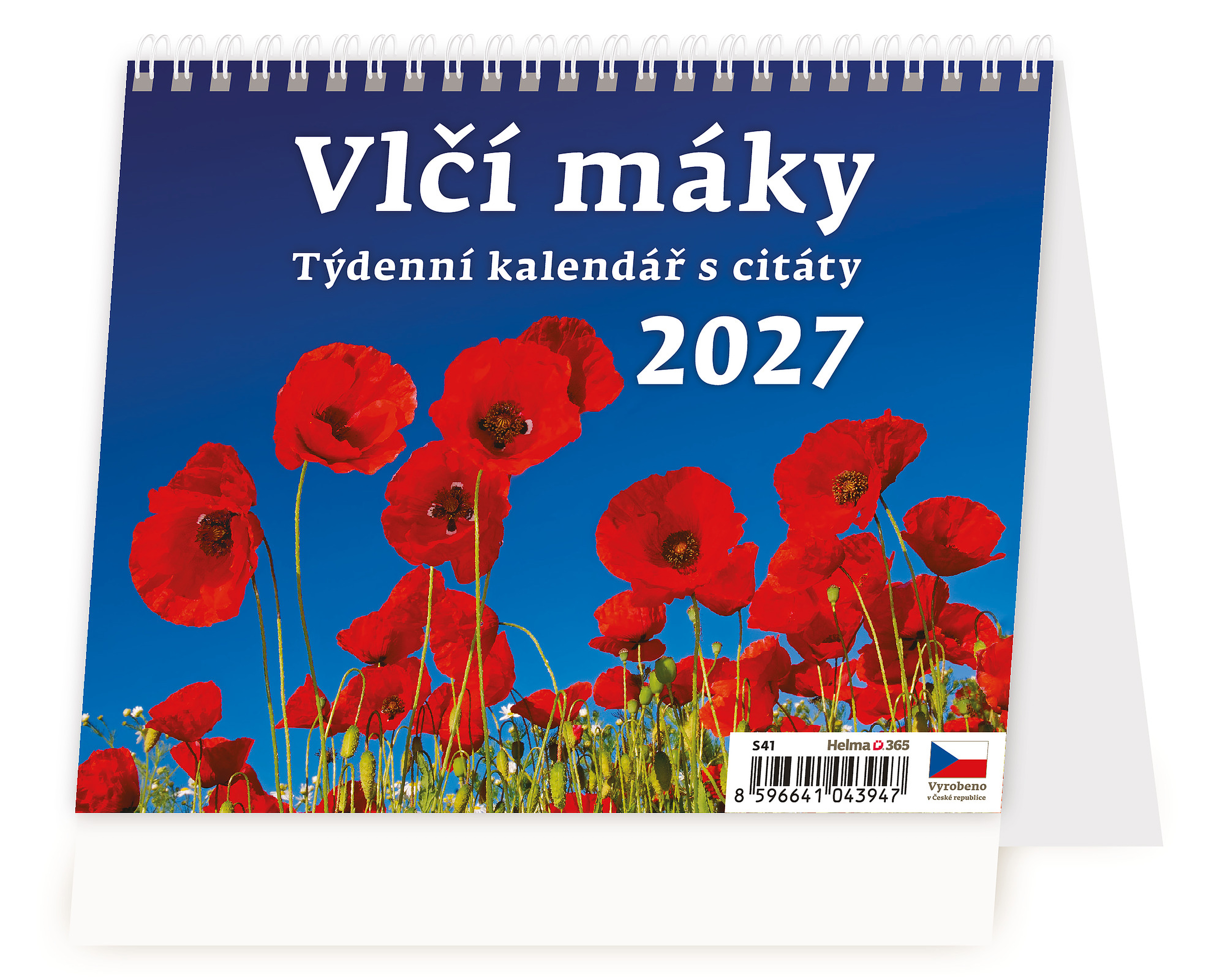 Stolní plánovací kalendář Vlčí máky 2027