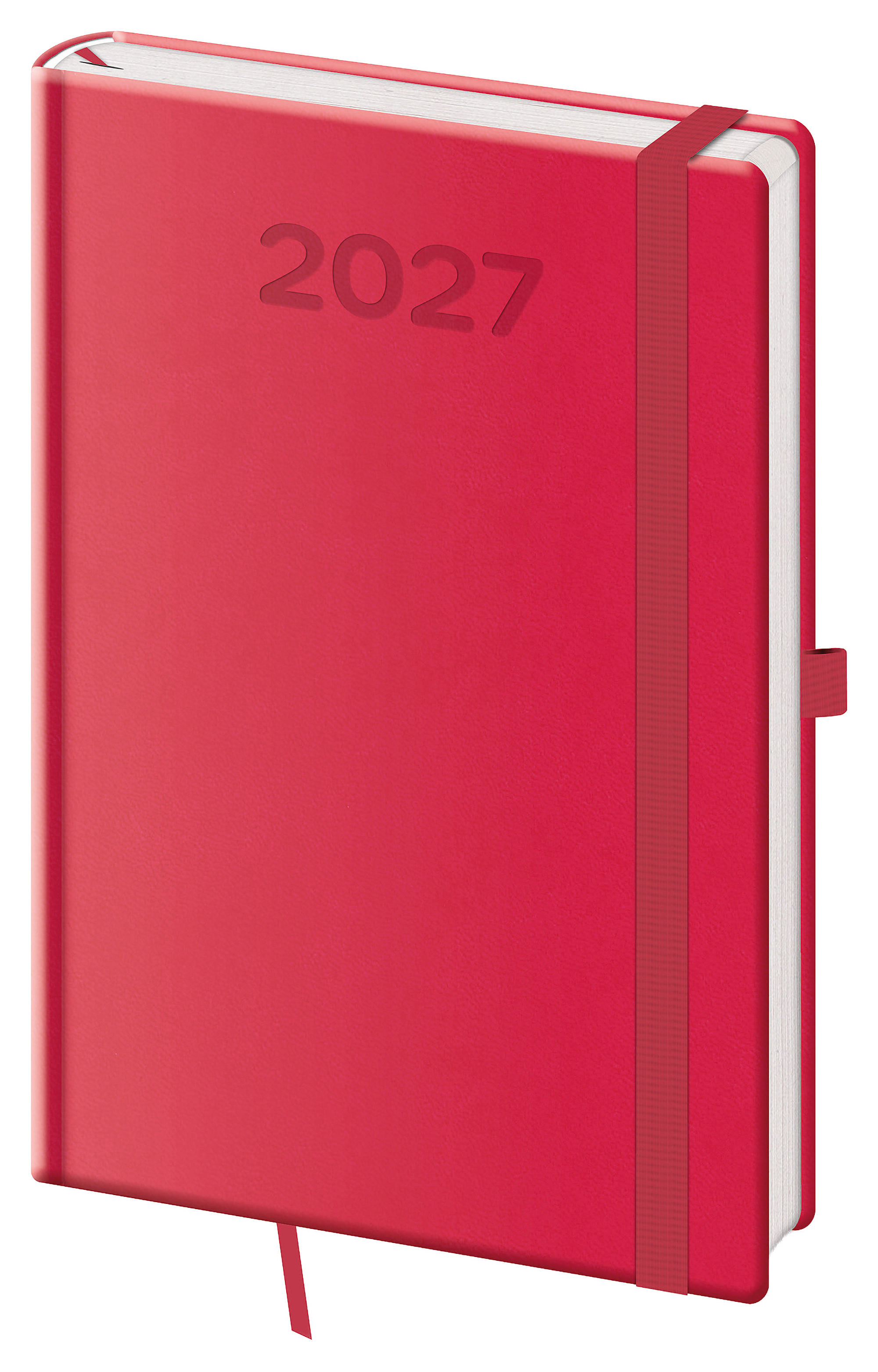Týdenní diář Print Pop 2027, A5 - malinová