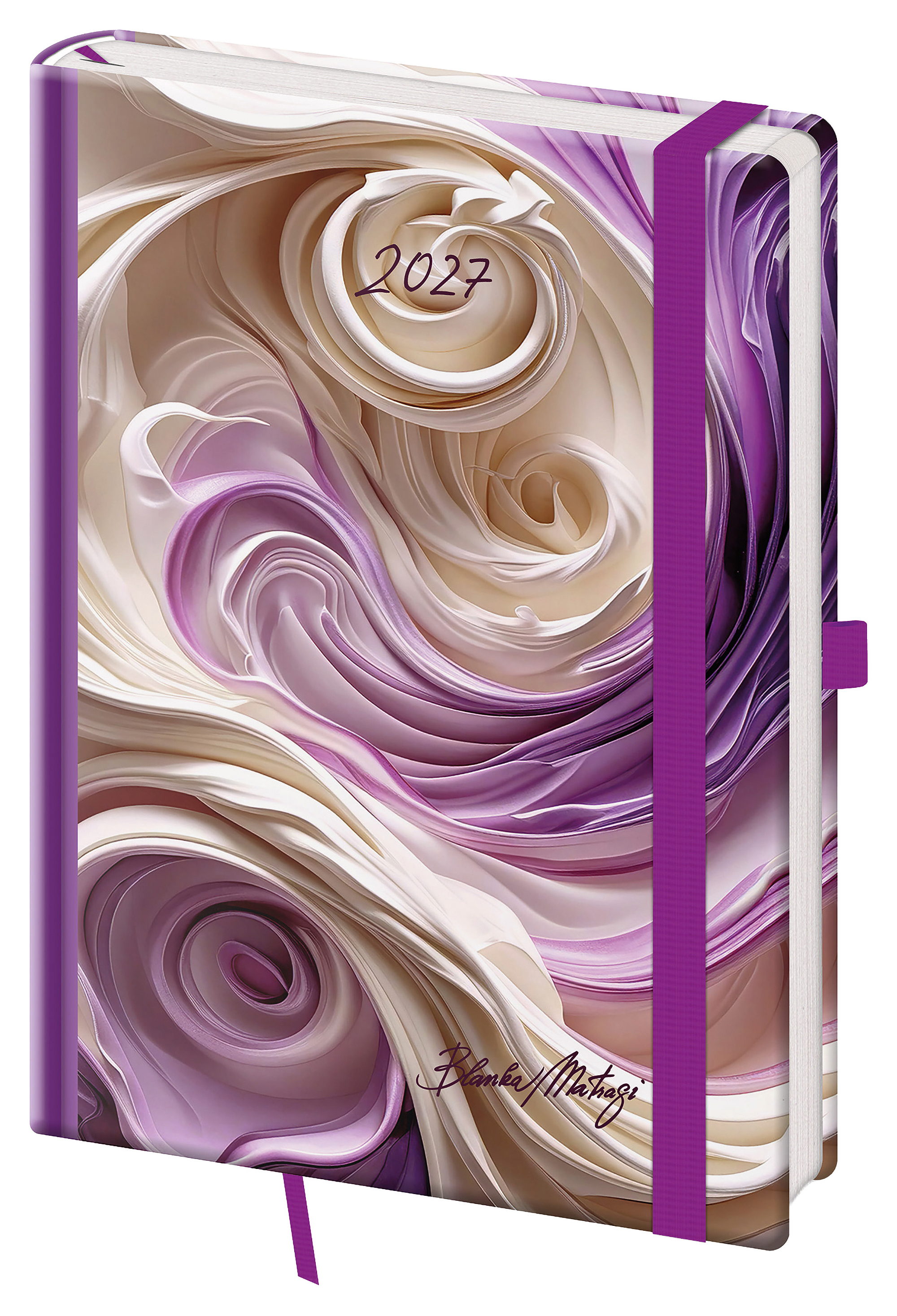 Denní diář Vario s gumičkou 2027, A5 - Matragi Violet