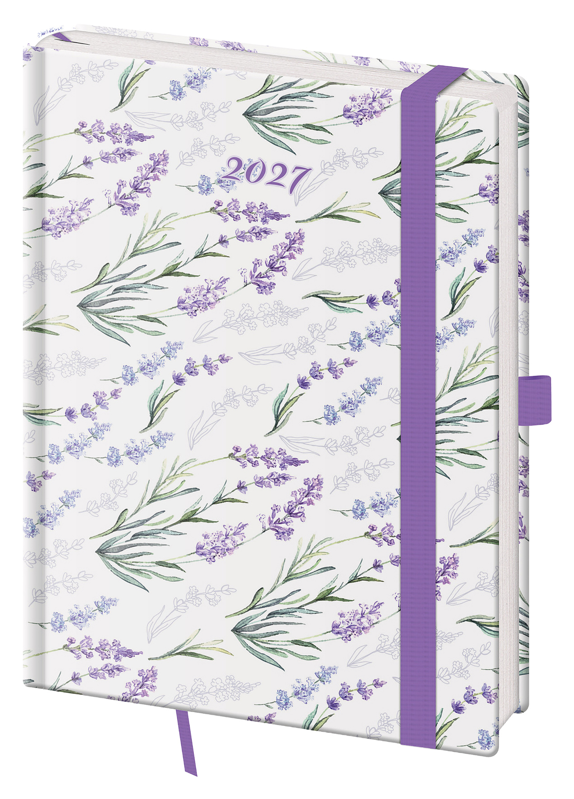 Týdenní diář Vario s gumičkou 2027, B6 - Lavender