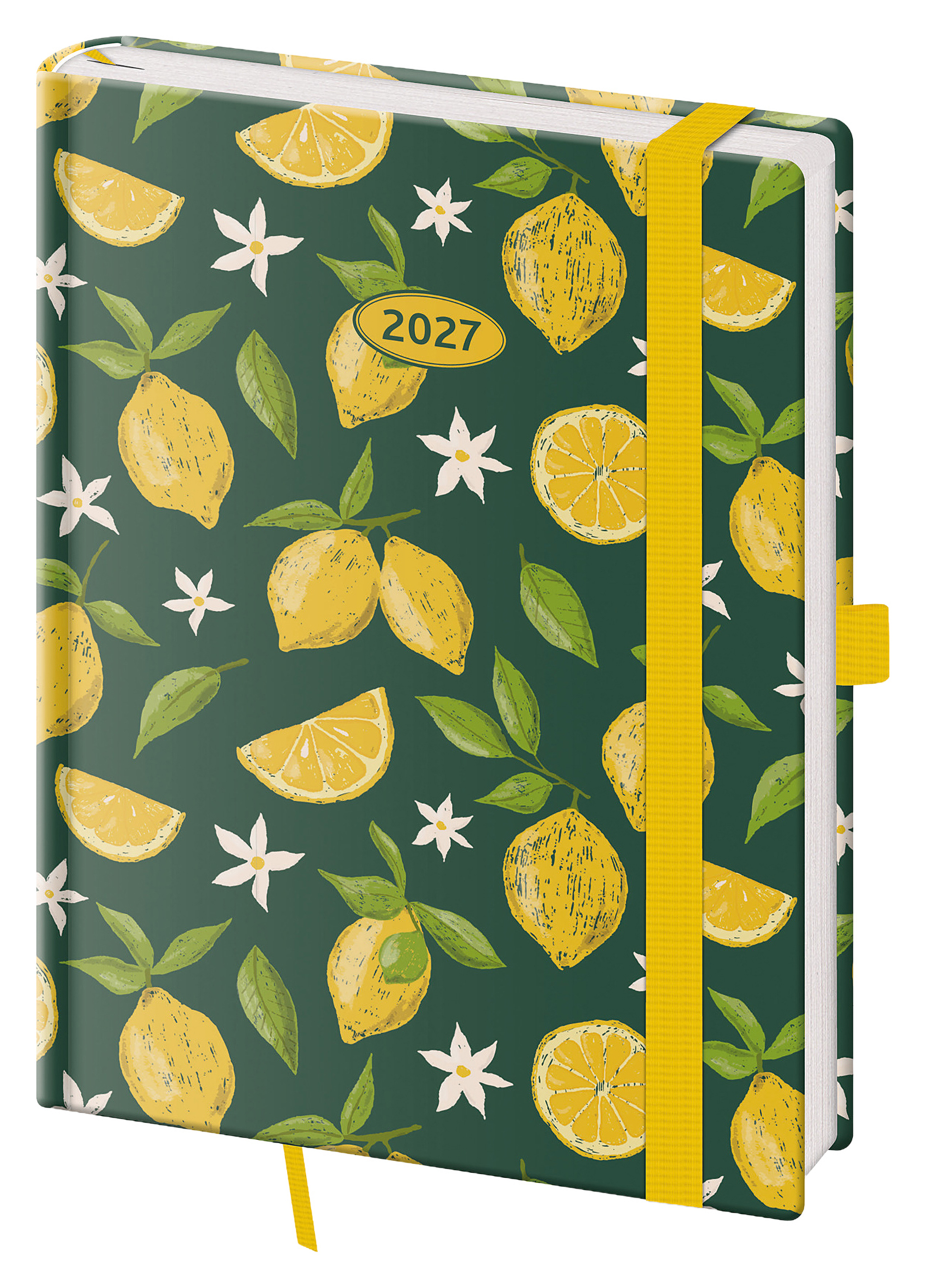 Týdenní diář Vario s gumičkou 2027, B6 - Lemons
