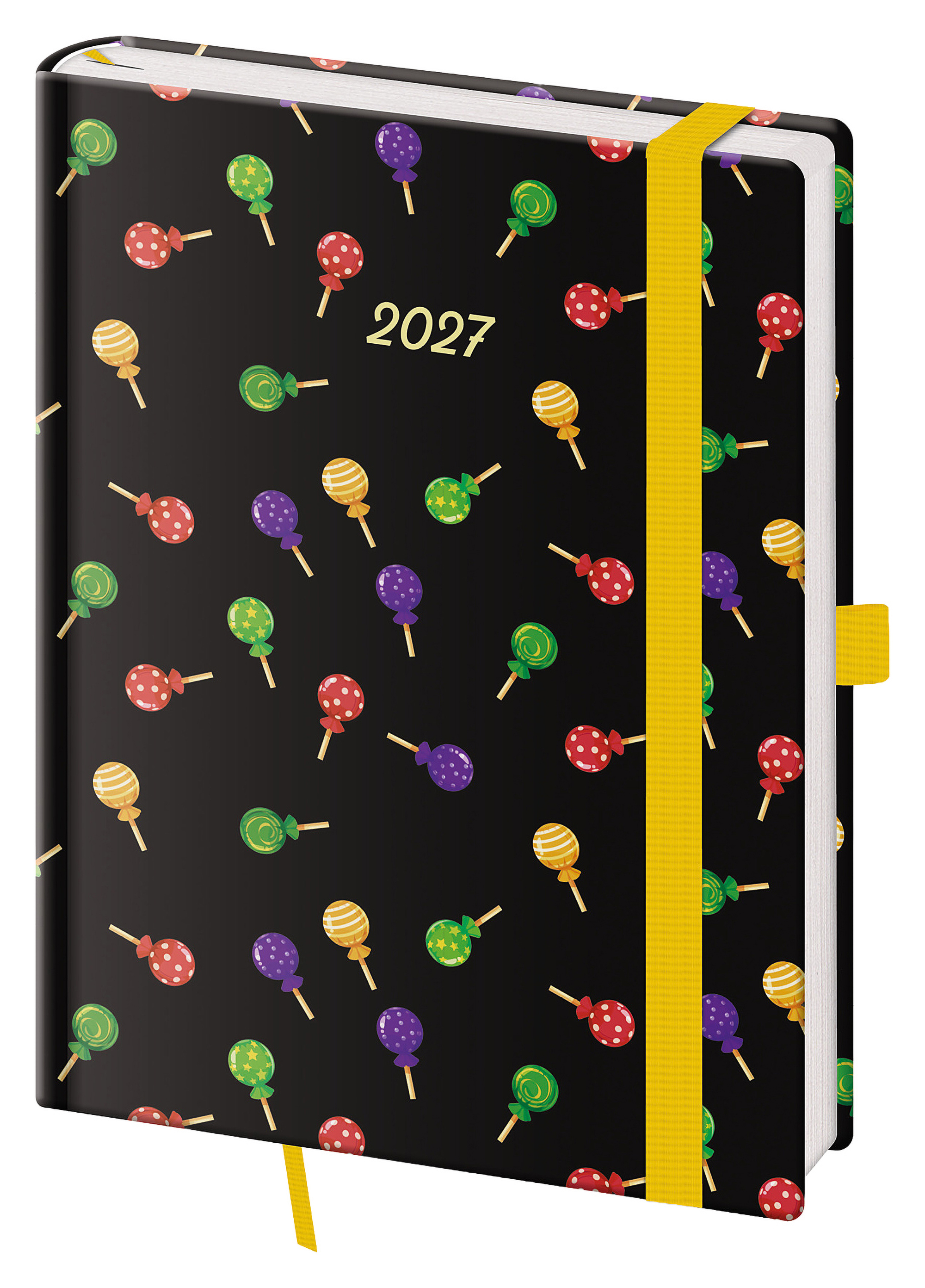 Týdenní diář Vario s gumičkou 2027, B6 - Lollipop