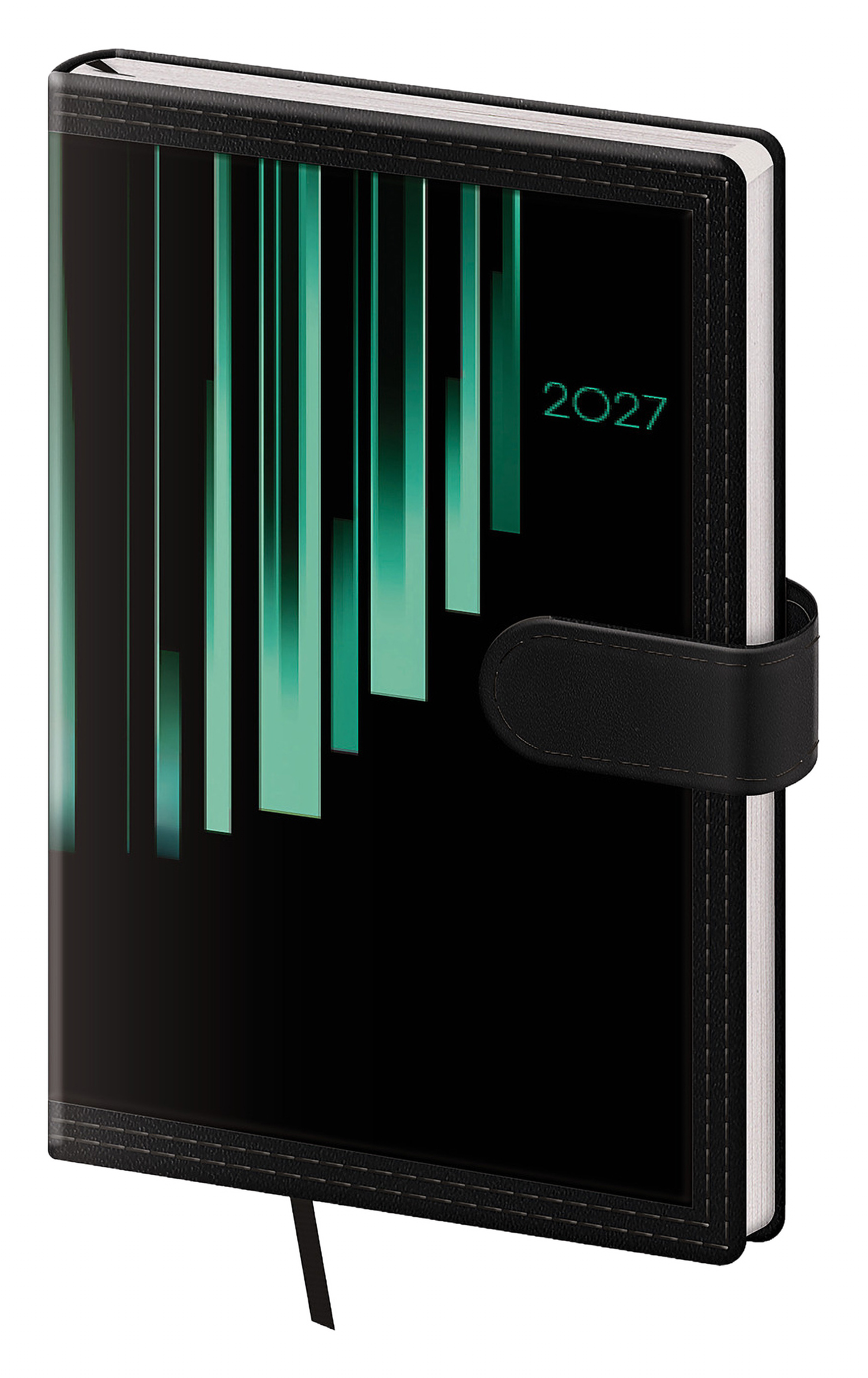 Kapesní diář Tone s magnetem 2027, A6 - zelená