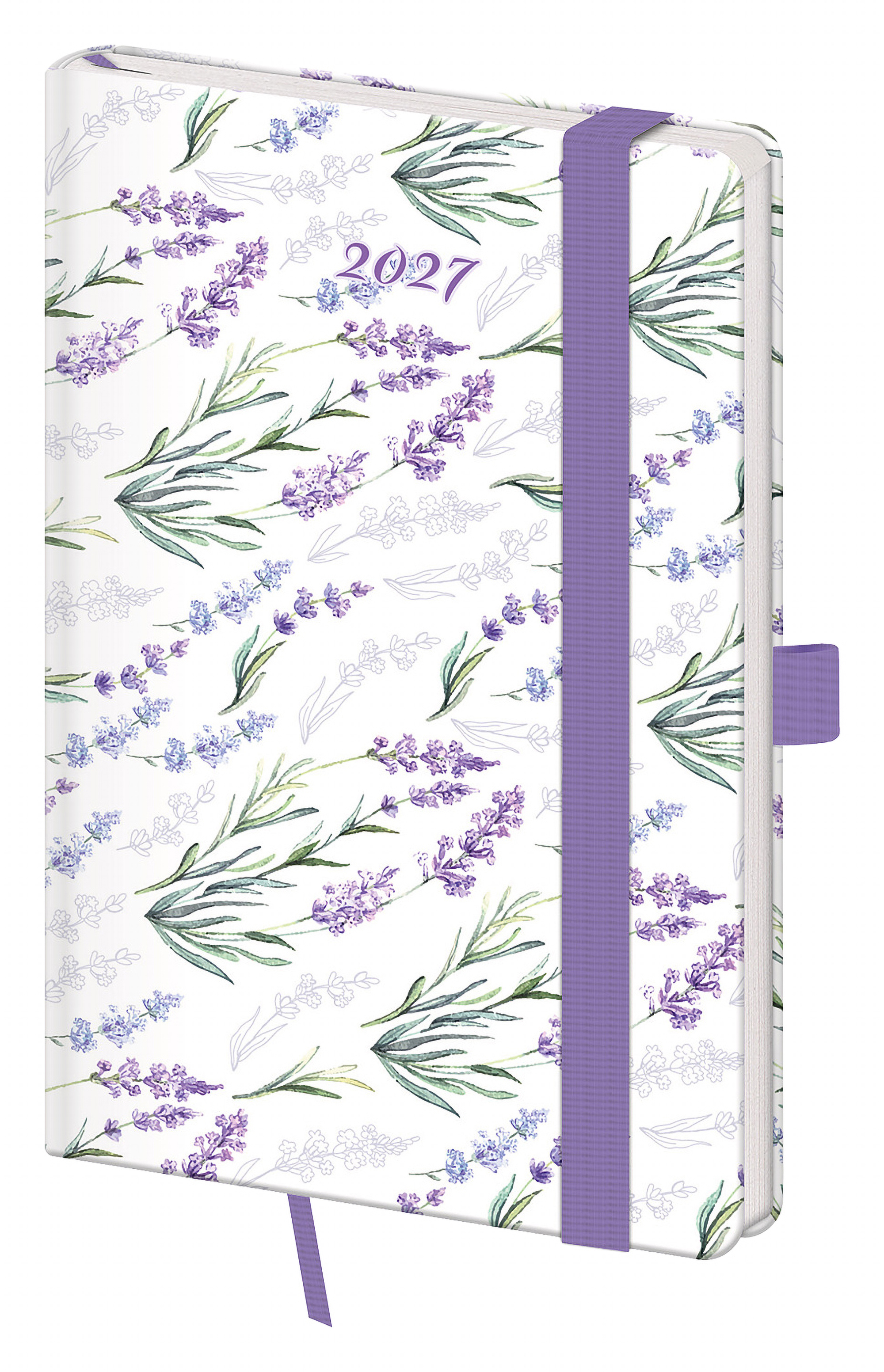 Kapesní diář Vario s gumičkou 2027, A6 - Lavender