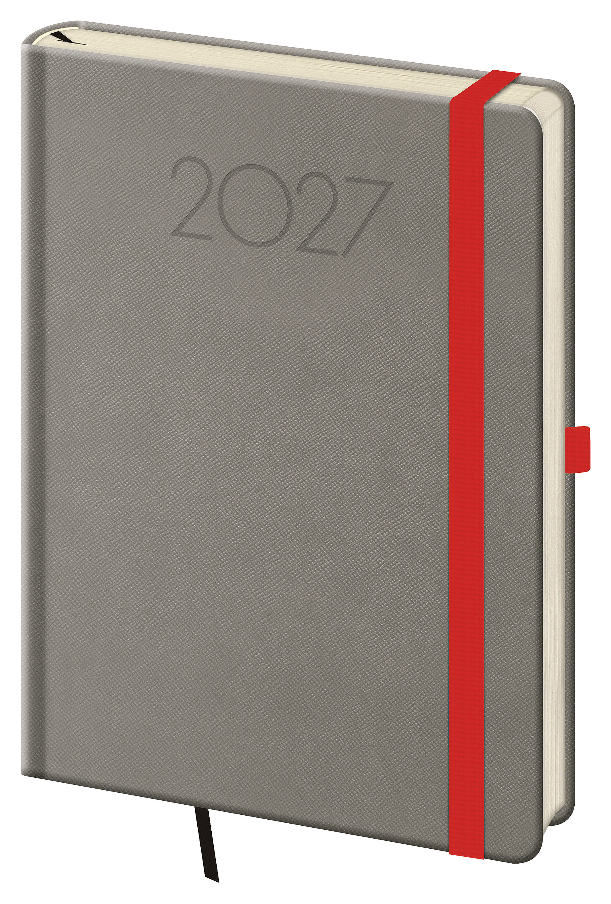 Denní diář New Praga 2027, A5 - šedá
