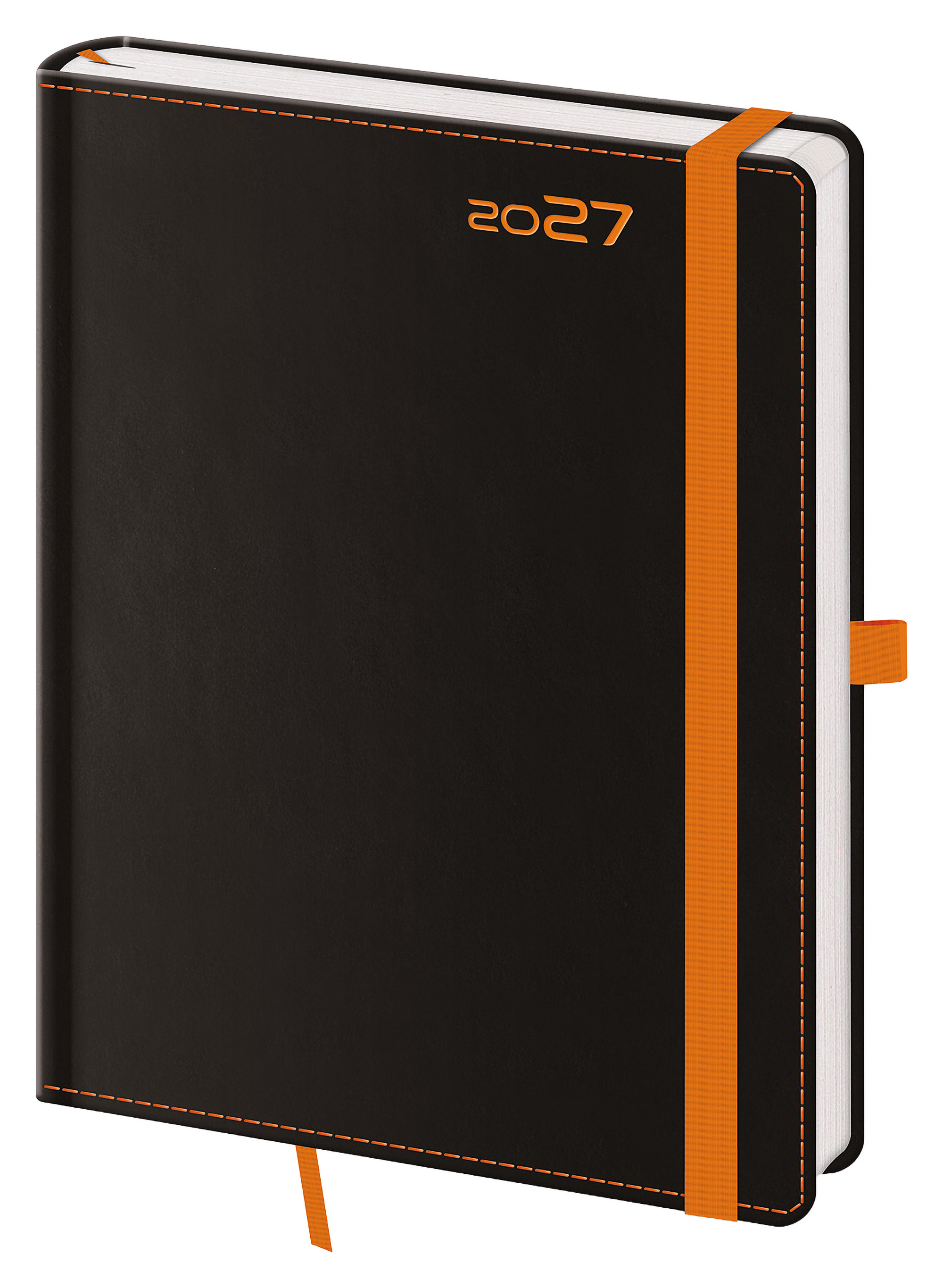 Týdenní diář Black Orange s poutkem 2027, B6 - Black Orange