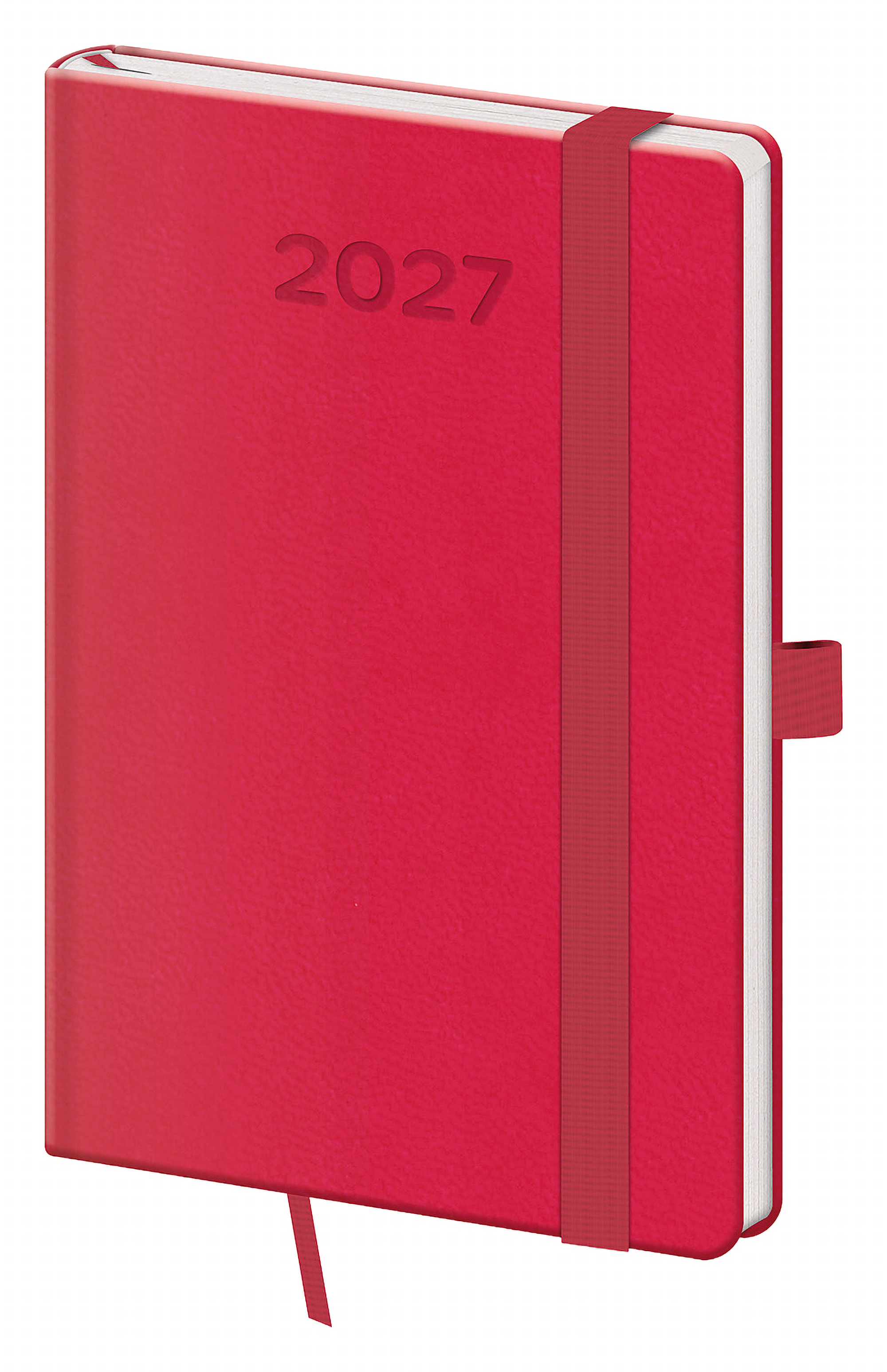 Kapesní diář Print Pop 2027, A6 - malinová