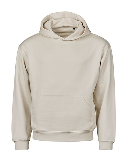 Pánská mikina s kapucí Tee Jays UNLABELED Heavy Loose Fit Hooded Sweatshirt, Cement