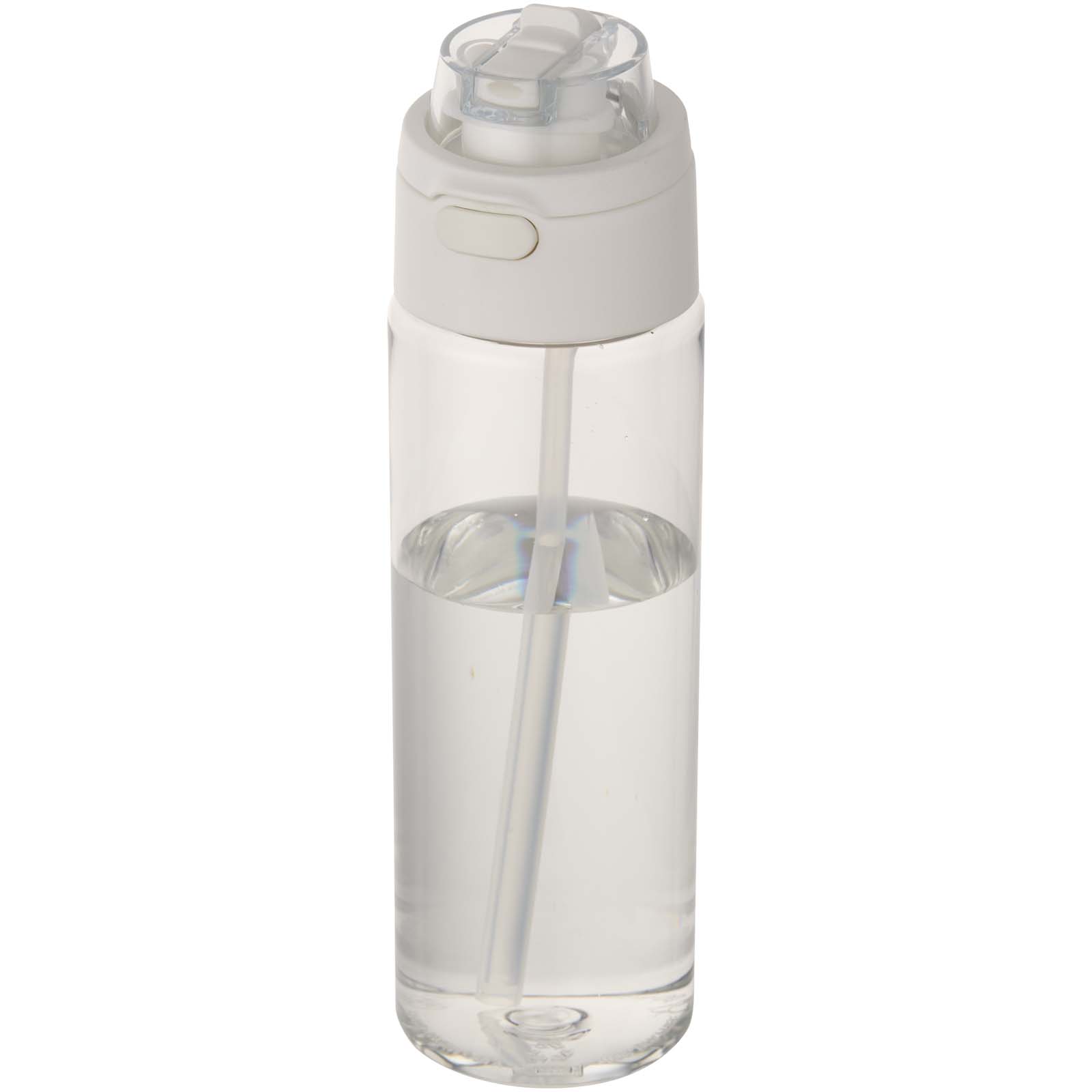 Lahev Unbranded Láhev na vodu Theron 700 ml z recyklovaného plastu RCS s víčkem s dvojí funkcí a sklopnou slámkou Transparent clear