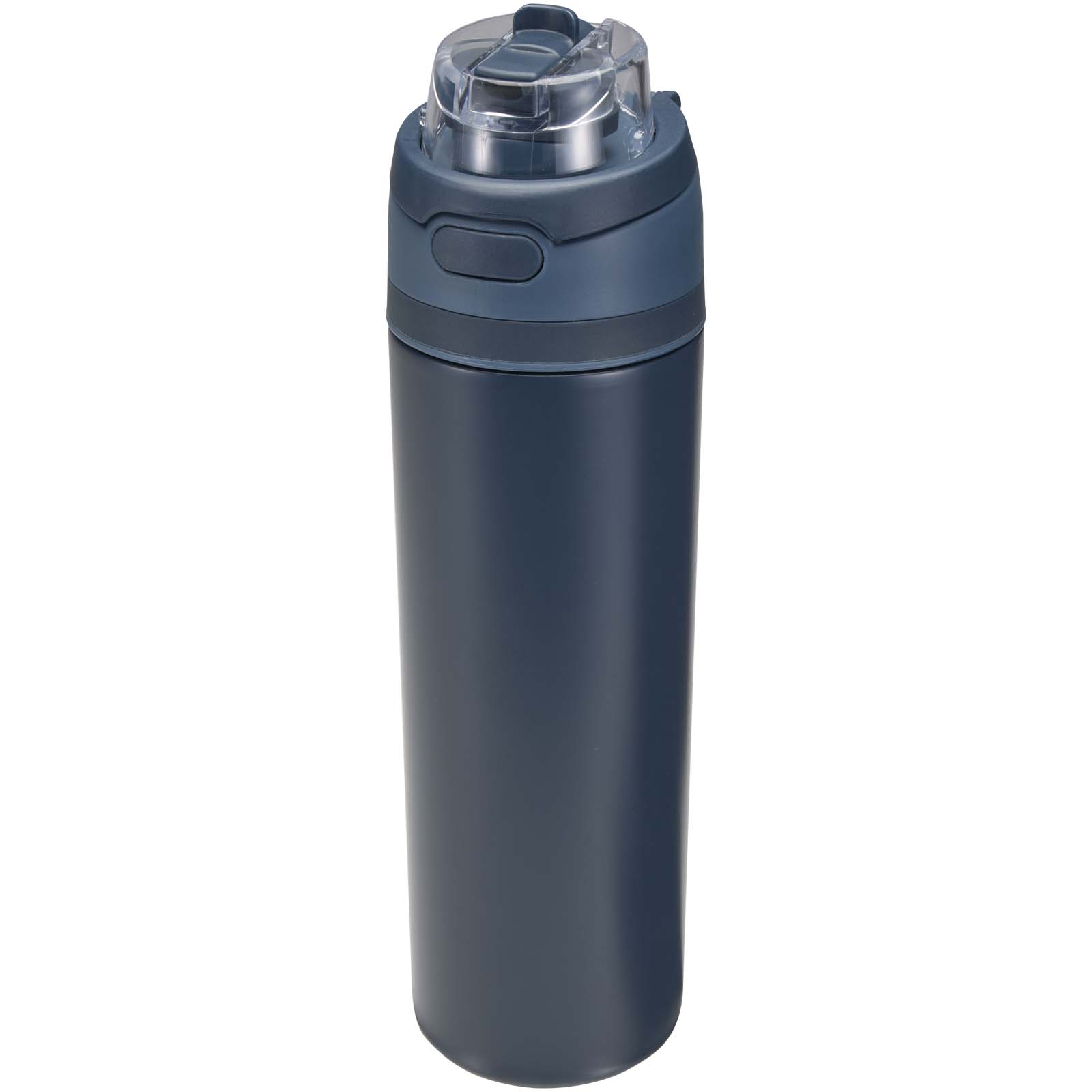 Lahev Unbranded Láhev na vodu Theron 800 ml z recyklované nerezové oceli s jednoduchou stěnou, vybavená víčkem s dvojí funkcí a sklopnou brčk Navy