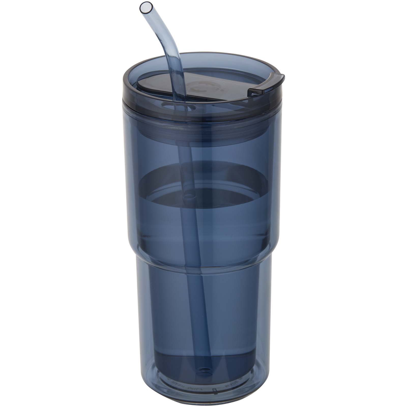 Termohrnek Unbranded Plastový hrnek Archer o objemu 480 ml s dvojitou stěnou Ocean blue