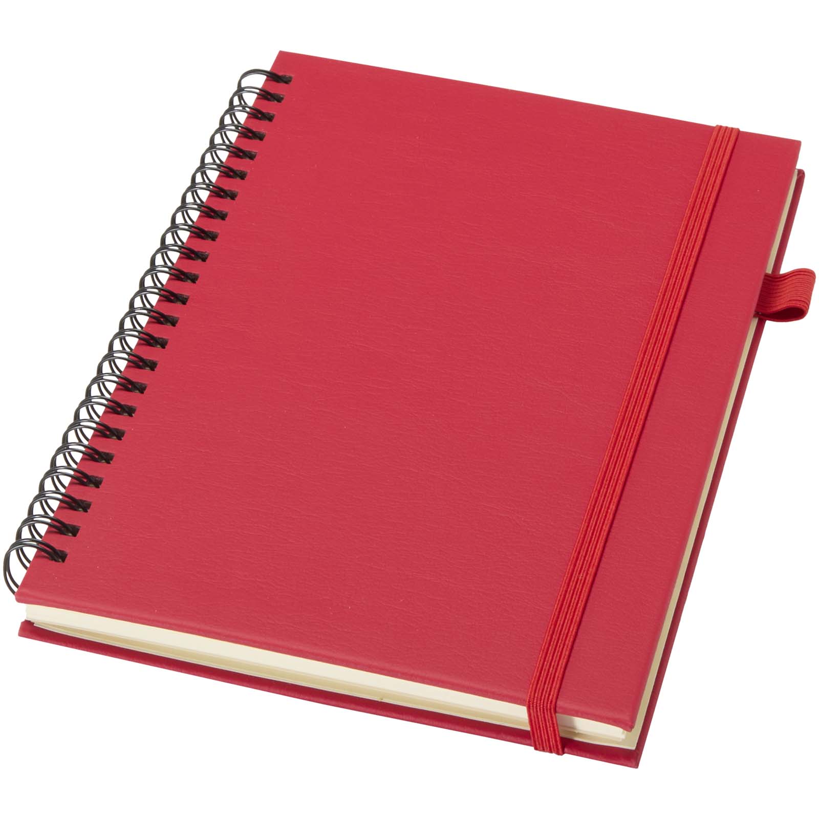 Zápisník JournalBooks Zápisník Liss A5 s pevnou vazbou a spirálou z recyklovaného plastu Red