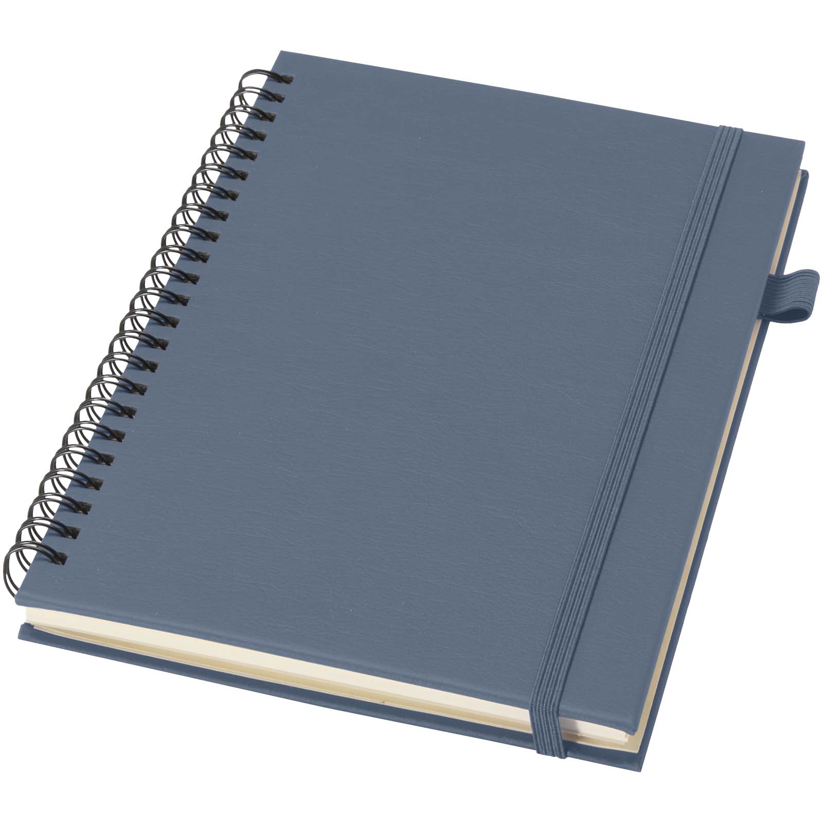 Zápisník JournalBooks Zápisník Liss A5 s pevnou vazbou a spirálou z recyklovaného plastu Ocean Blue2