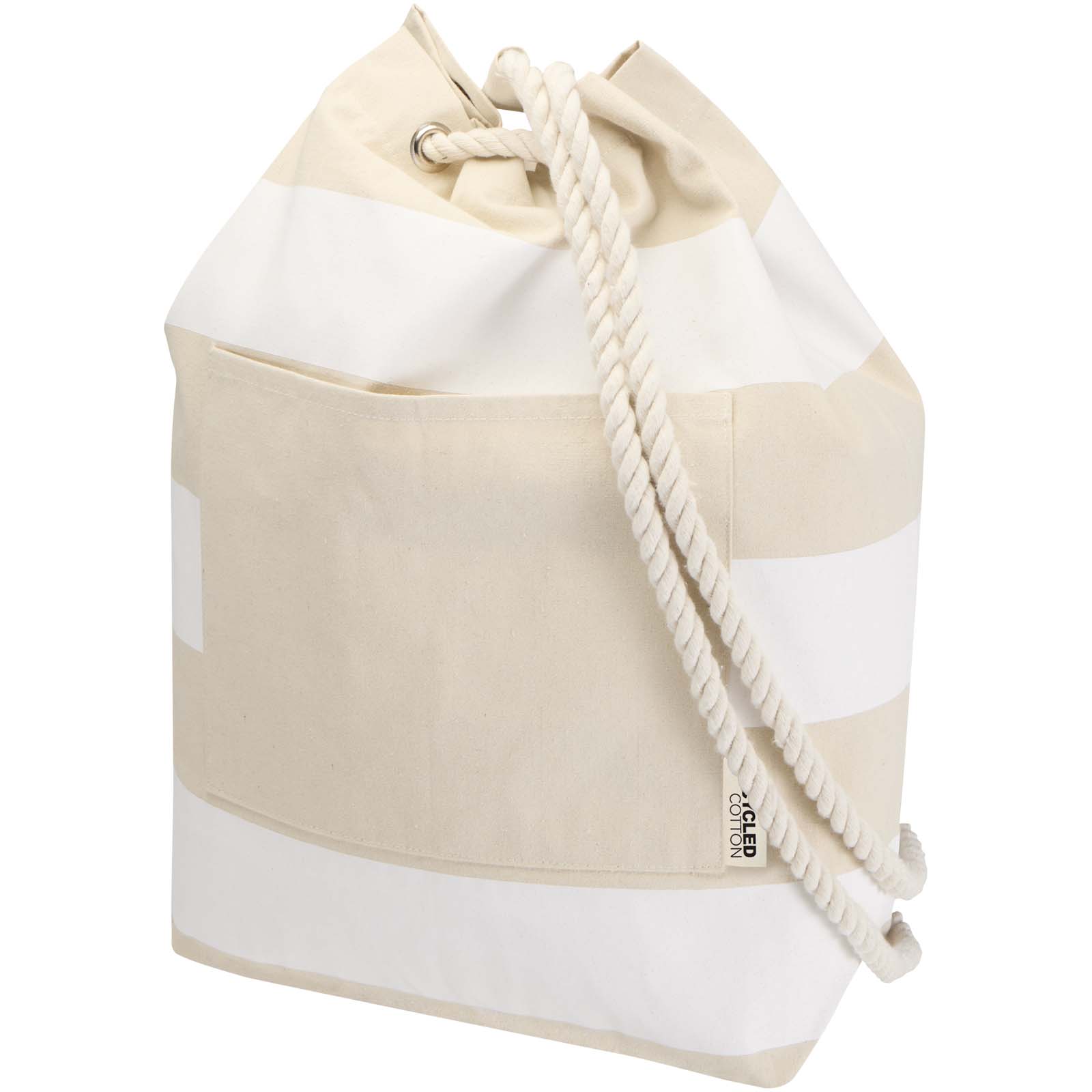 Taška přes rameno Unbranded Florida 270 g/m² – recyklovaná plachtová taška typu duffel GRS, 15 l White