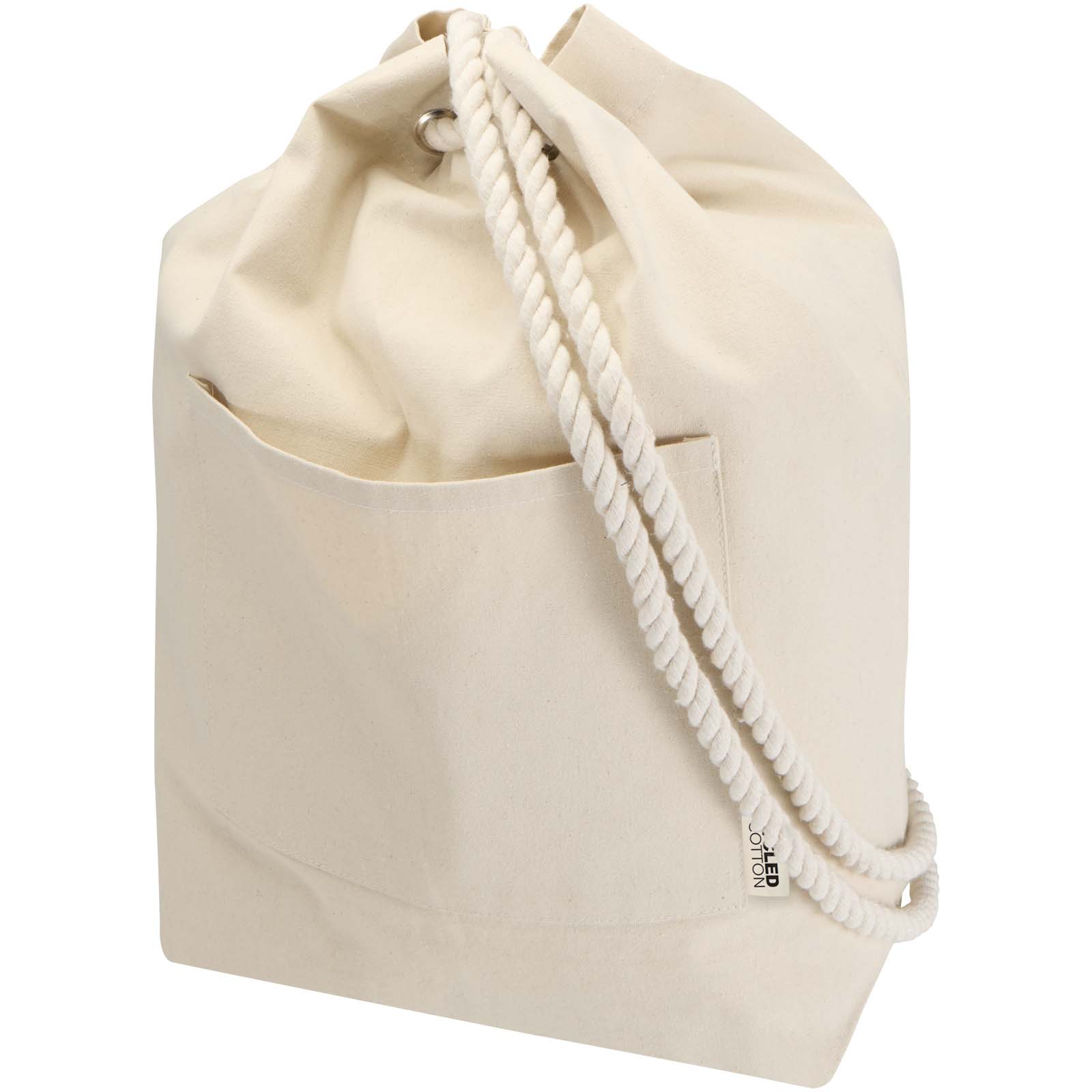 Taška přes rameno Unbranded Florida 270 g/m² – recyklovaná plachtová taška typu duffel GRS, 15 l Natural