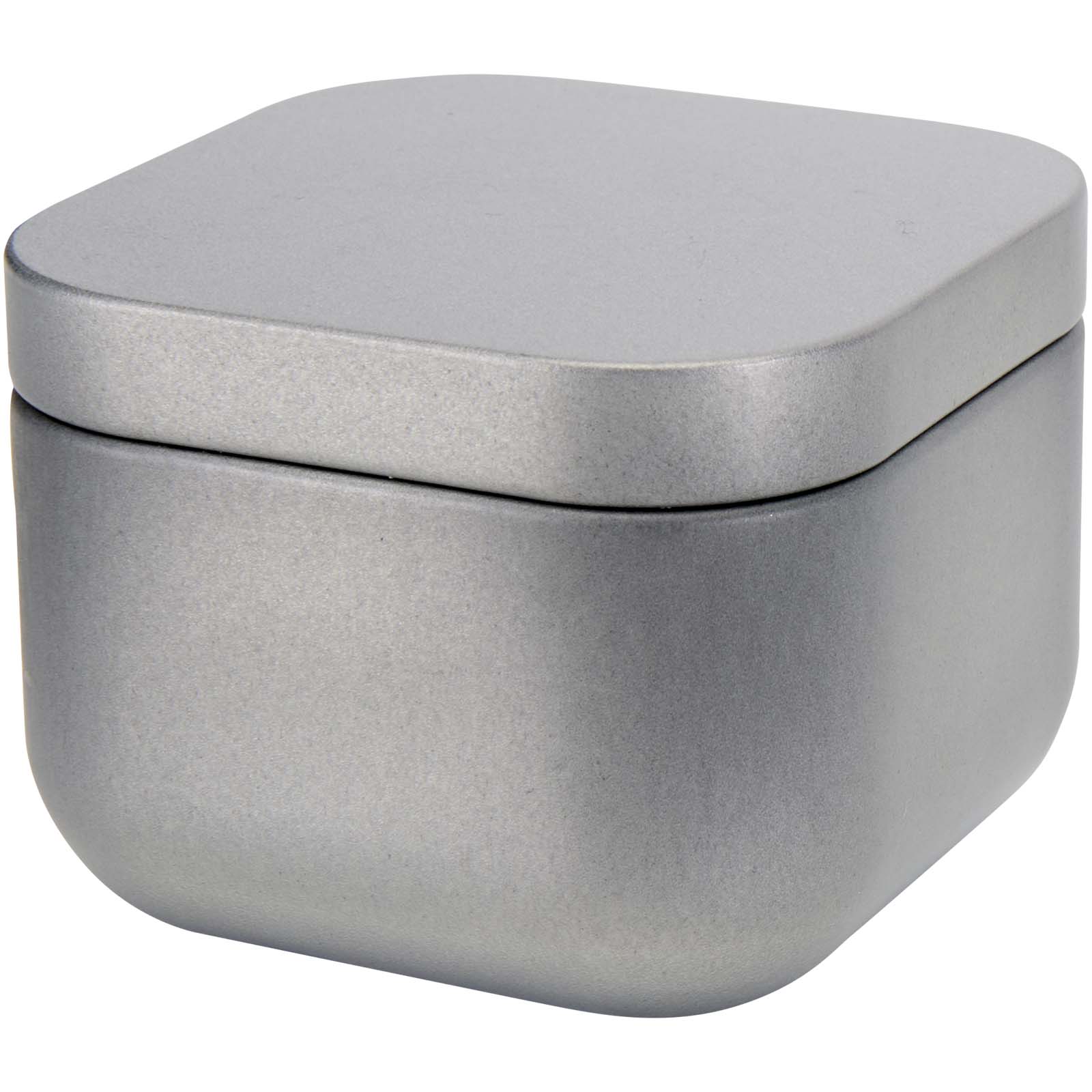 Dekorace Unbranded Tindra čtvercová plechová svíčka s vanilkovou vůní Matted silver