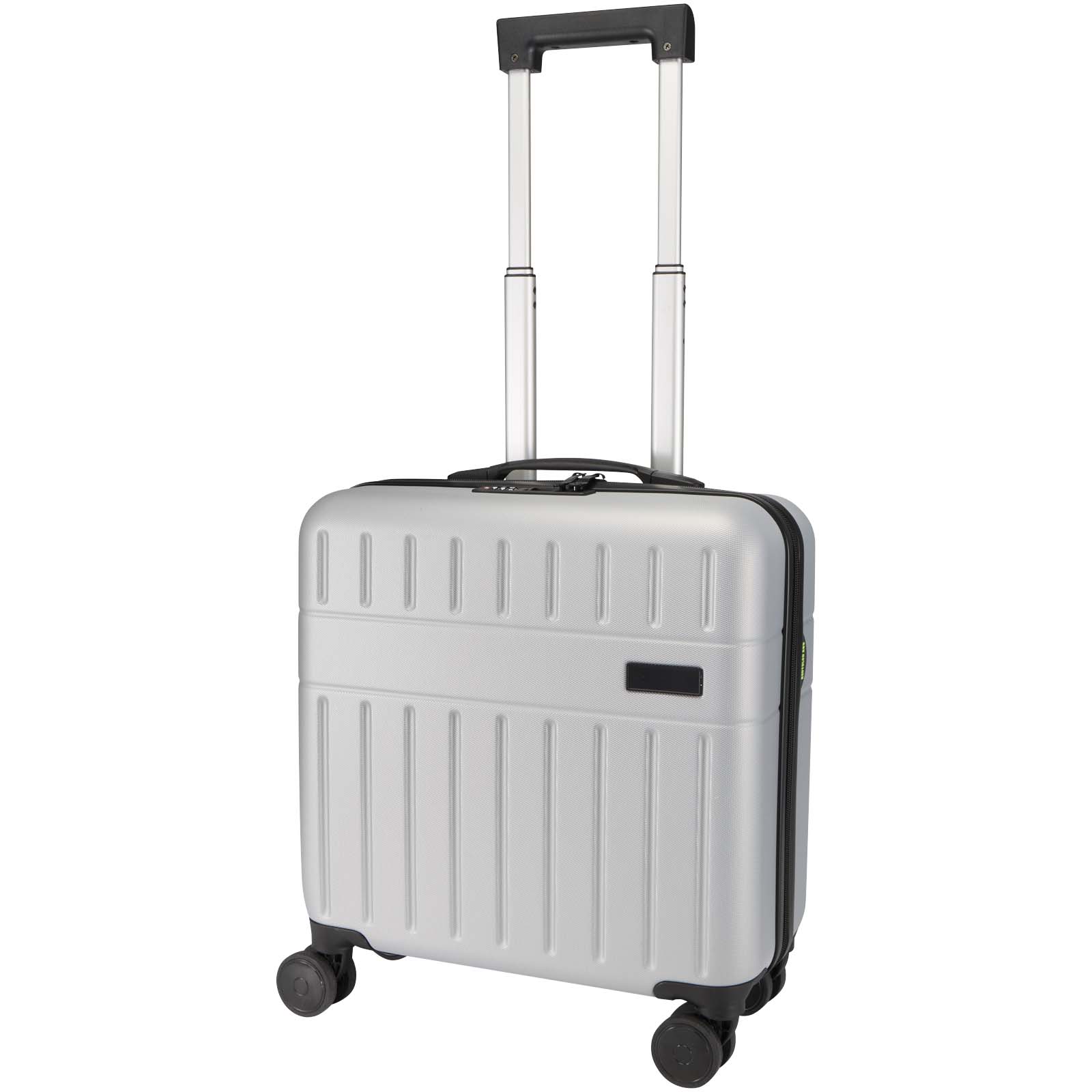 Cestovní kufr Unbranded Rover 16” GRS – recyklovaný kufřík na notebook, 30 l Silver
