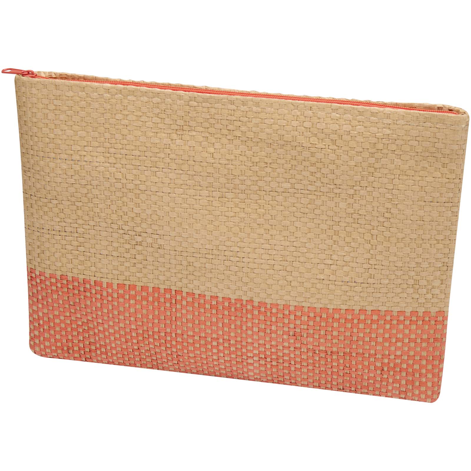 Kosmetická taška Unbranded Papírová taška Rhythm se zipem, 3 l Brick red
