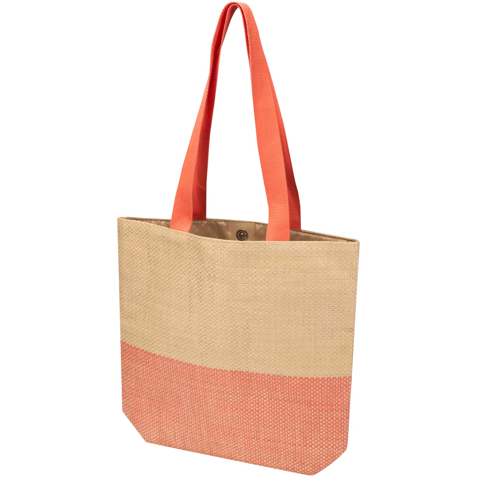 Nákupní taška Unbranded Papírová taška Rhythm ze slámy, 10 l Brick red