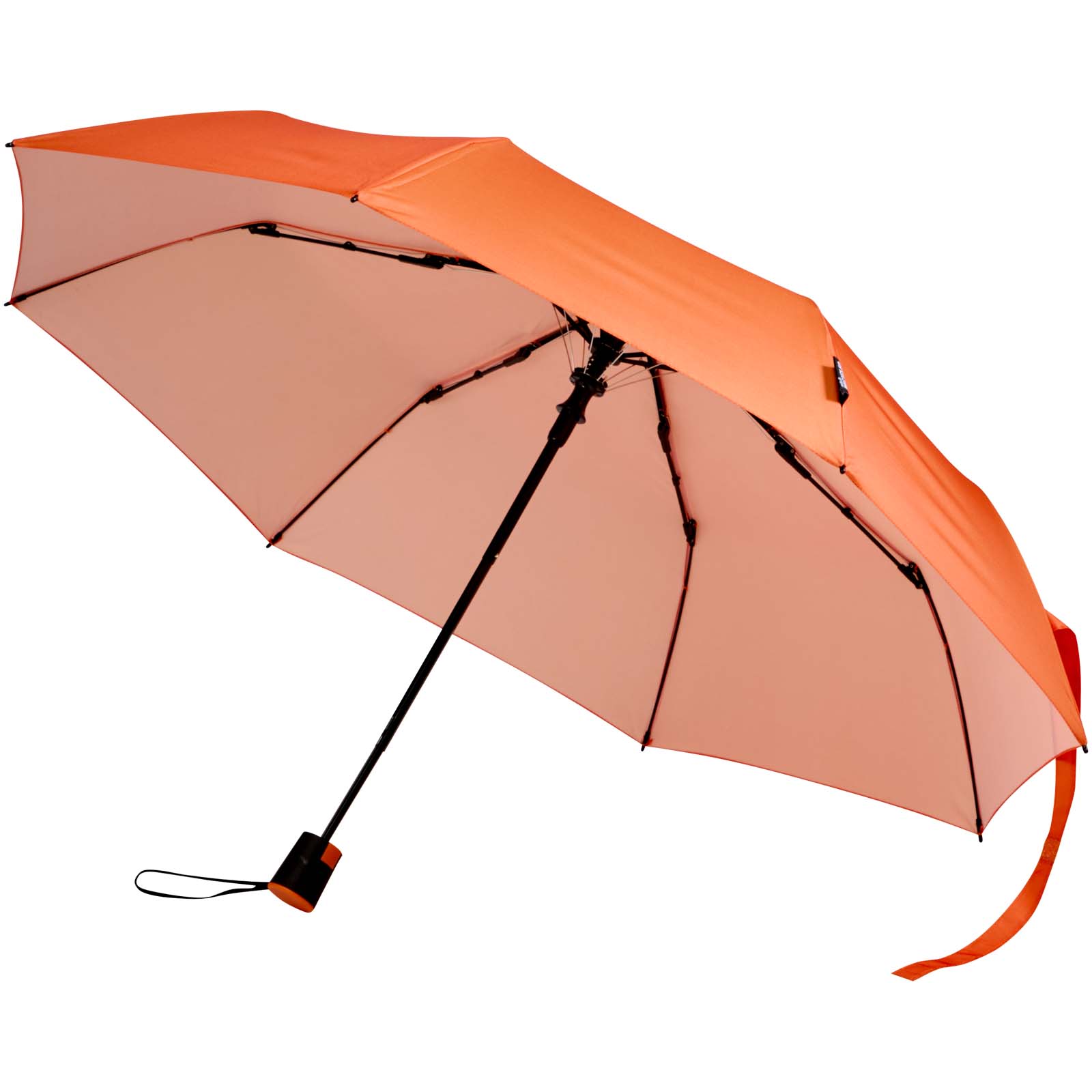 Skládací deštník Unbranded Skládací deštník Agnes o průměru 21 palců s automatickým otevíráním z materiálu RPET Orange