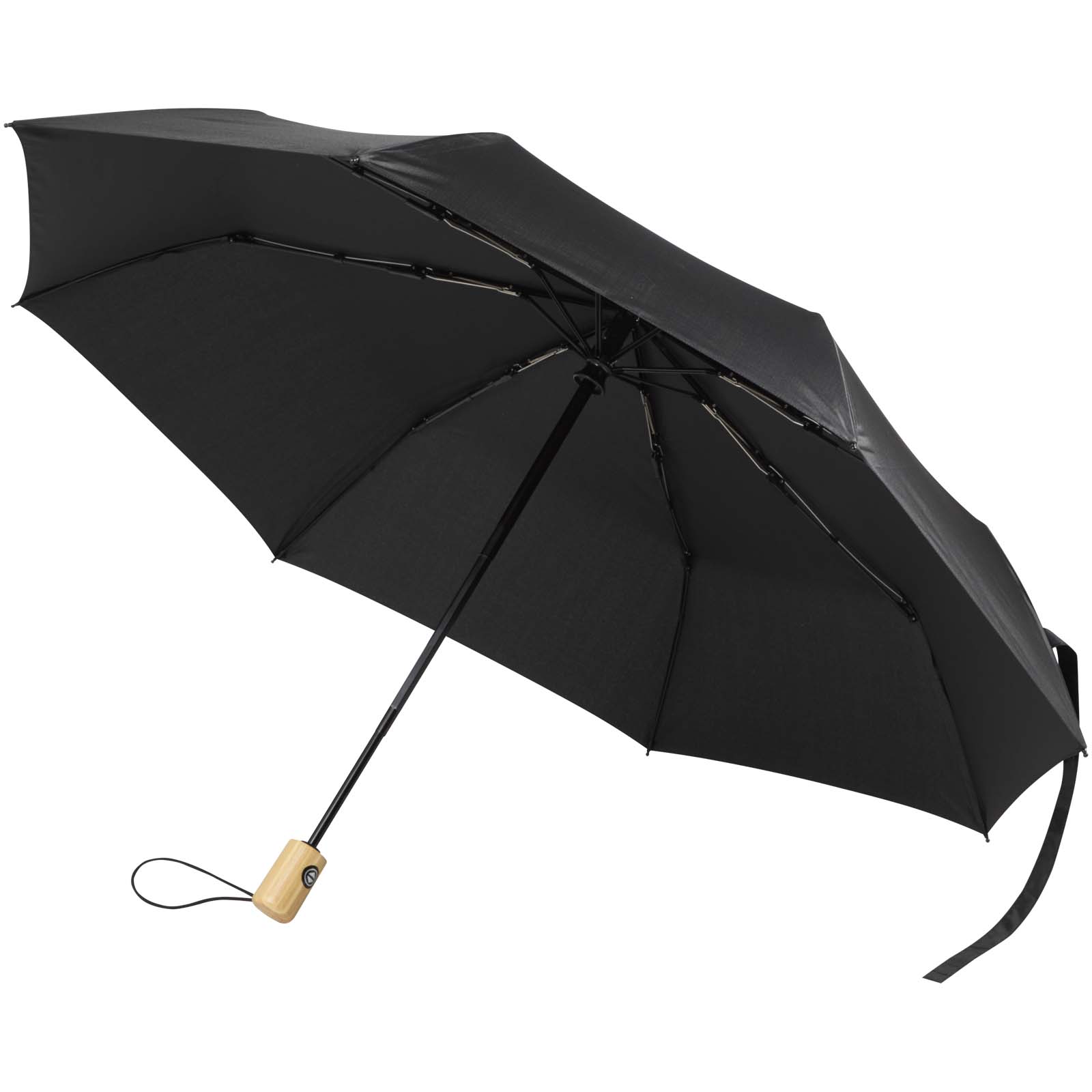 Skládací deštník Unbranded Skládací deštník Renee o průměru 23 palců s automatickým otevíráním a zavíráním Solid black
