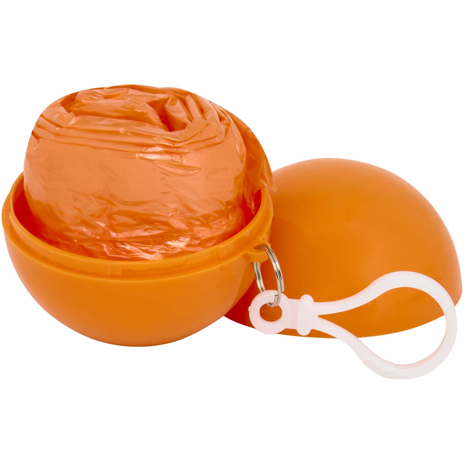 Pláštěnka Unbranded Pončo proti mlze v kulaté plastové krabičce s karabinou Orange