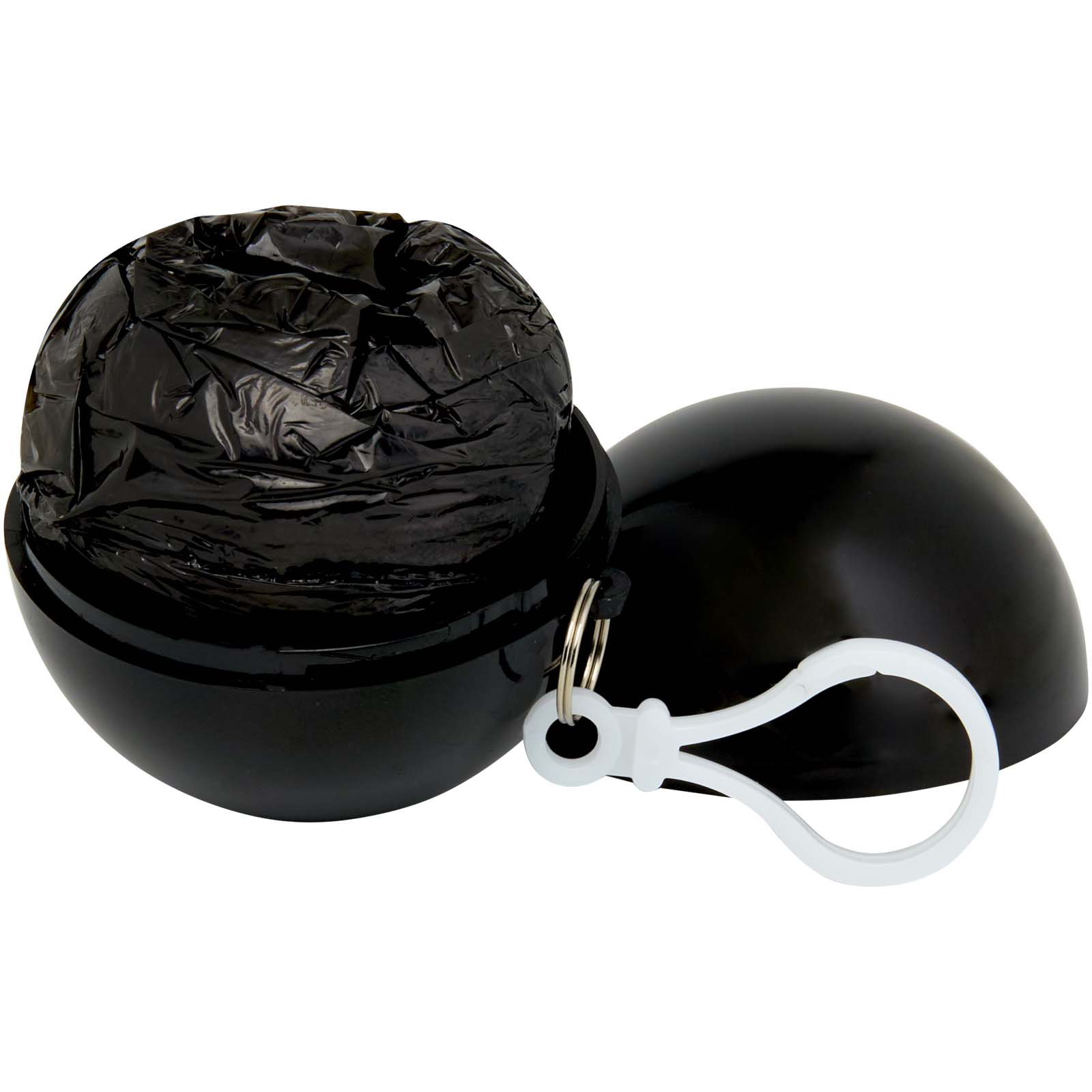 Pláštěnka Unbranded Pončo proti mlze v kulaté plastové krabičce s karabinou Solid black