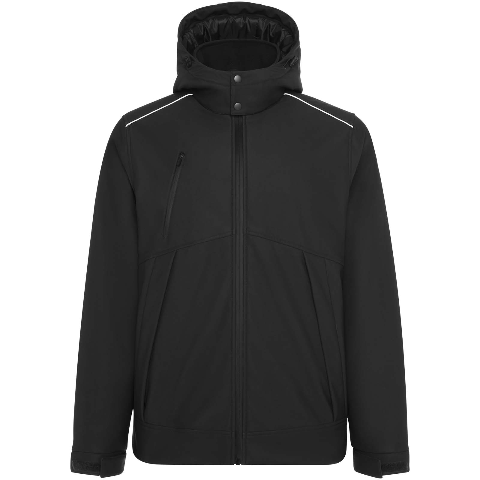 Softshell bunda Roly Unisexová zateplená parka Emin s polstrováním Solid black
