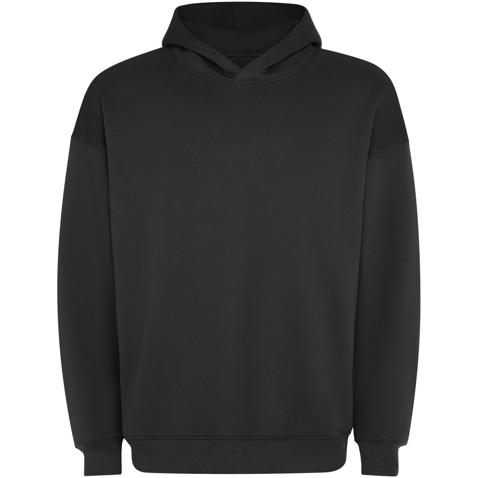 Pánská mikina s klokankou Roly Unisexová mikina s kapucí Otto v nadměrné velikosti Solid black