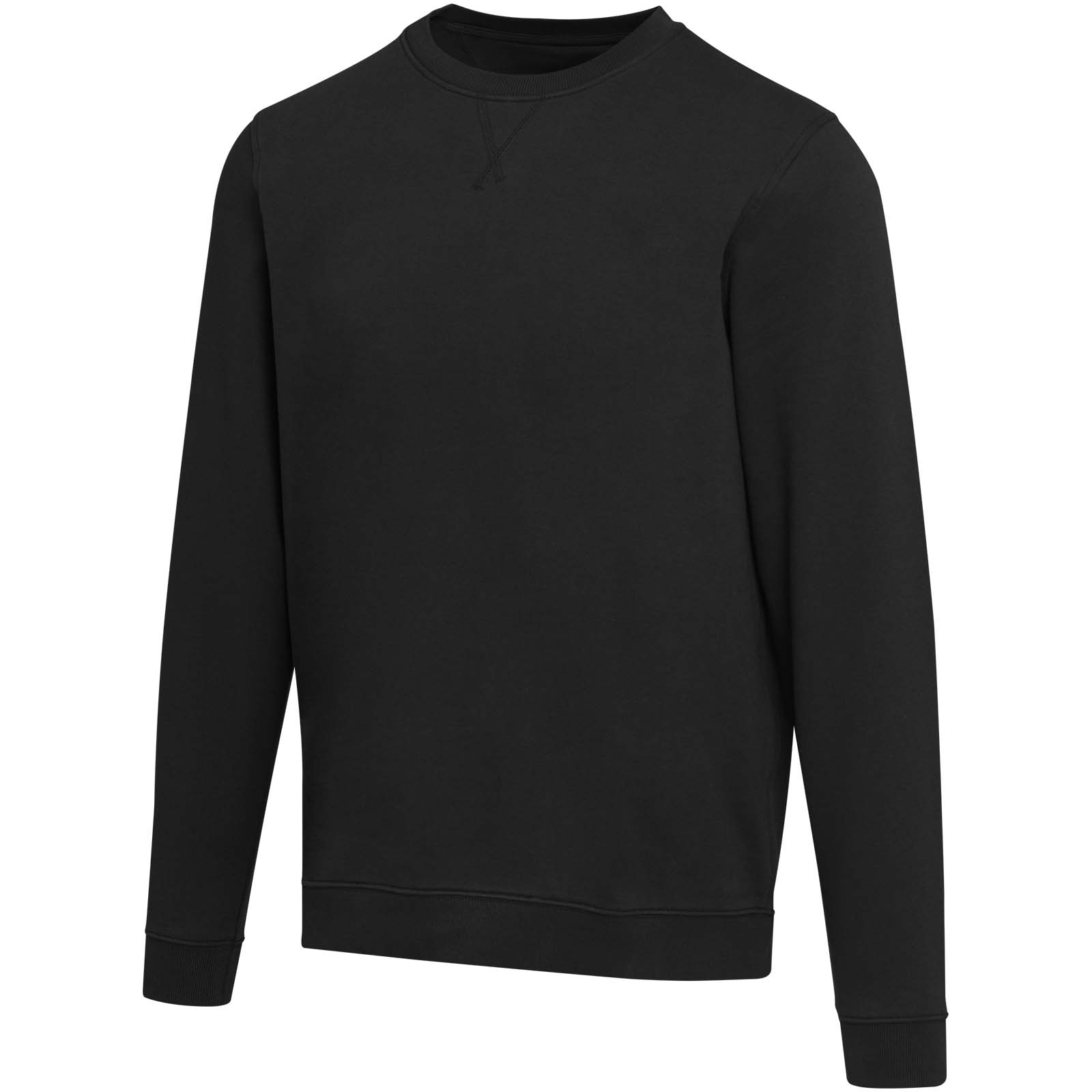 Pánský svetr Elevate Jasper unisex svetr s kulatým výstřihem z organického recyklovaného OCS materiálu o gramáži 280 g/m² Solid black
