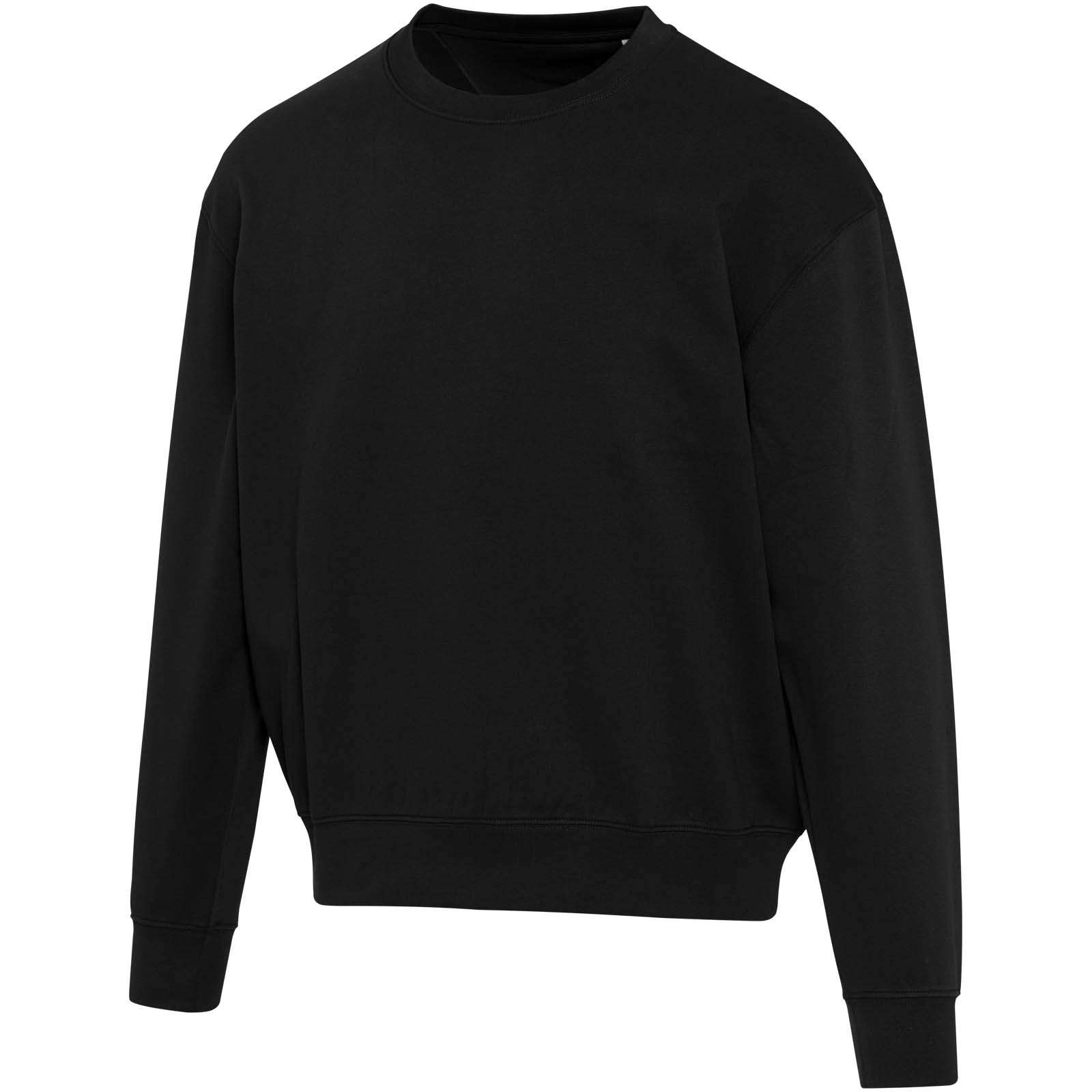 Pánský svetr Elevate Boris unisex oversize svetr s kulatým výstřihem z organického OCS materiálu o gramáži 280 g/m2 Solid black