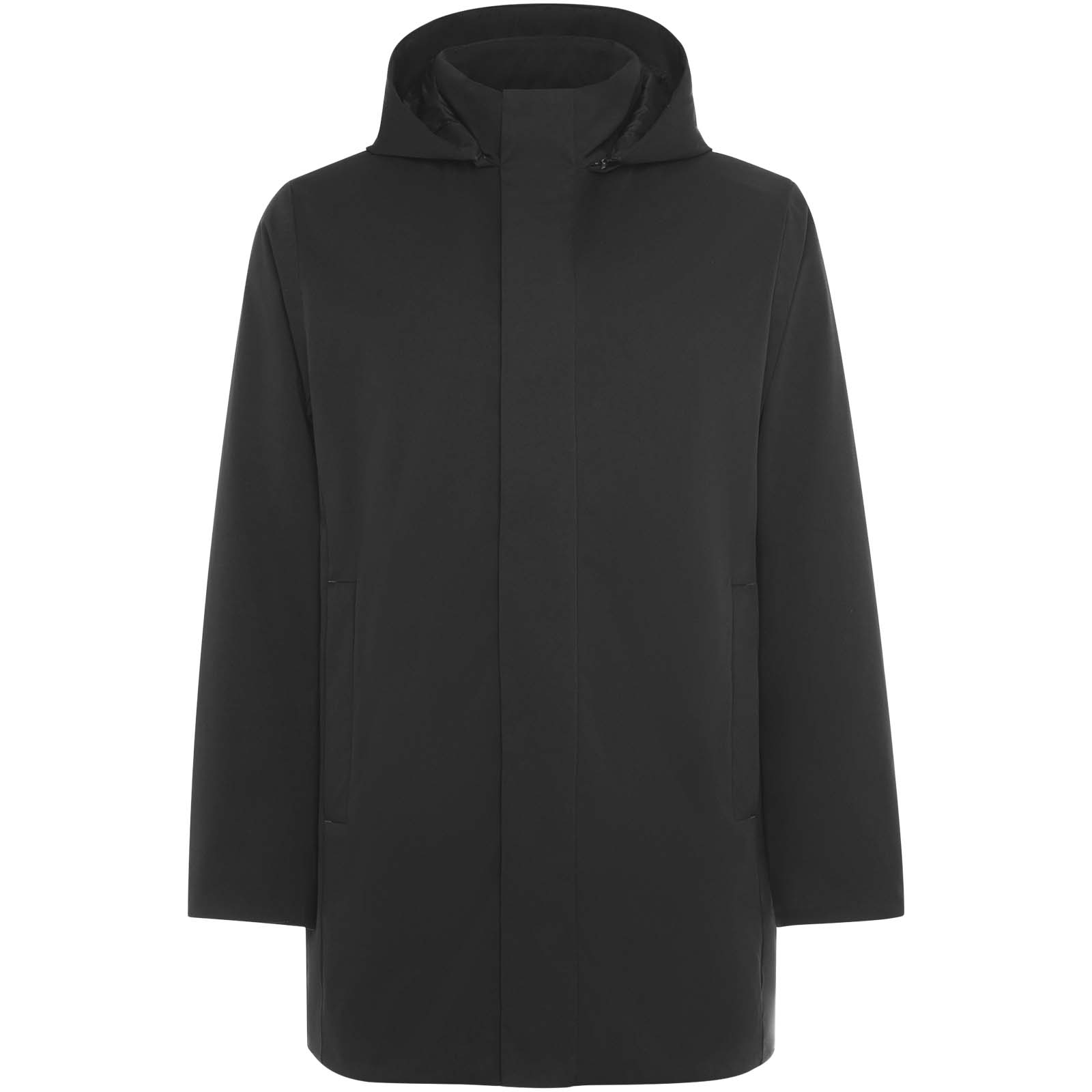 Softshell bunda Roly Dome unisexová parka s polstrovanou kapucí Solid black
