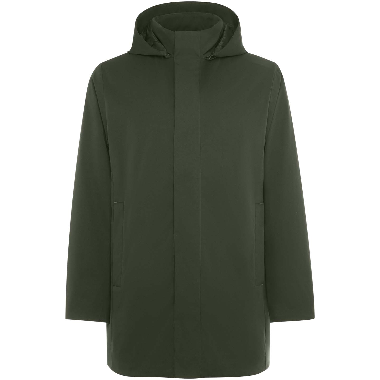Softshell bunda Roly Dome unisexová parka s polstrovanou kapucí Kouřově zelená