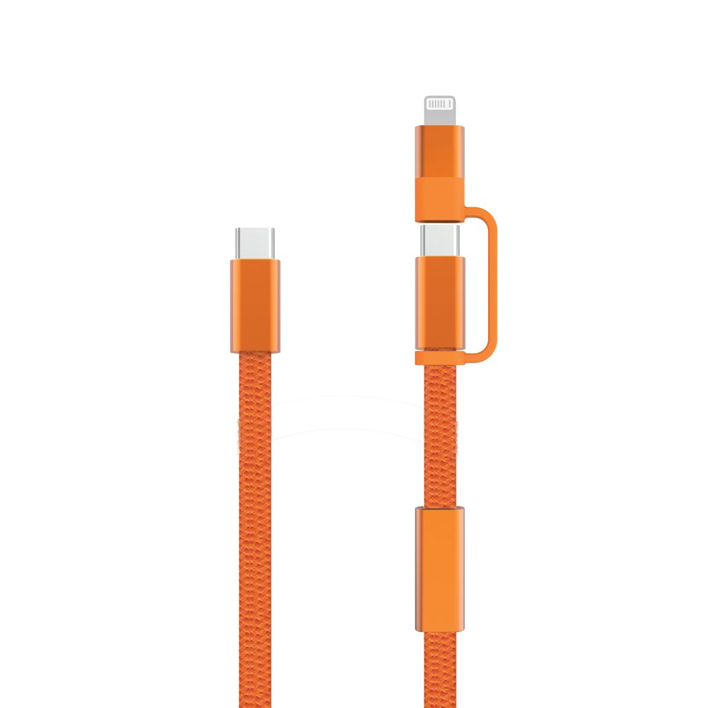 Rychlonabíjecí kabel Arc 2 v 1 z RCS 60W 120 cm Oranžová