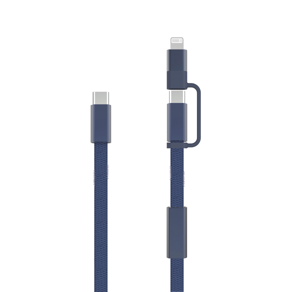 Rychlonabíjecí kabel Arc 2 v 1 z RCS 60W 120 cm Modrá