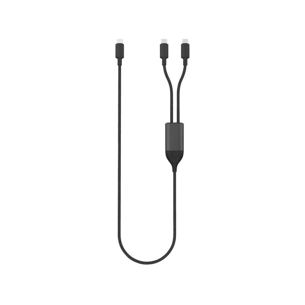 Nabíjecí kabel Terra 100W Dual USB-C z RCS Černá, Šedá