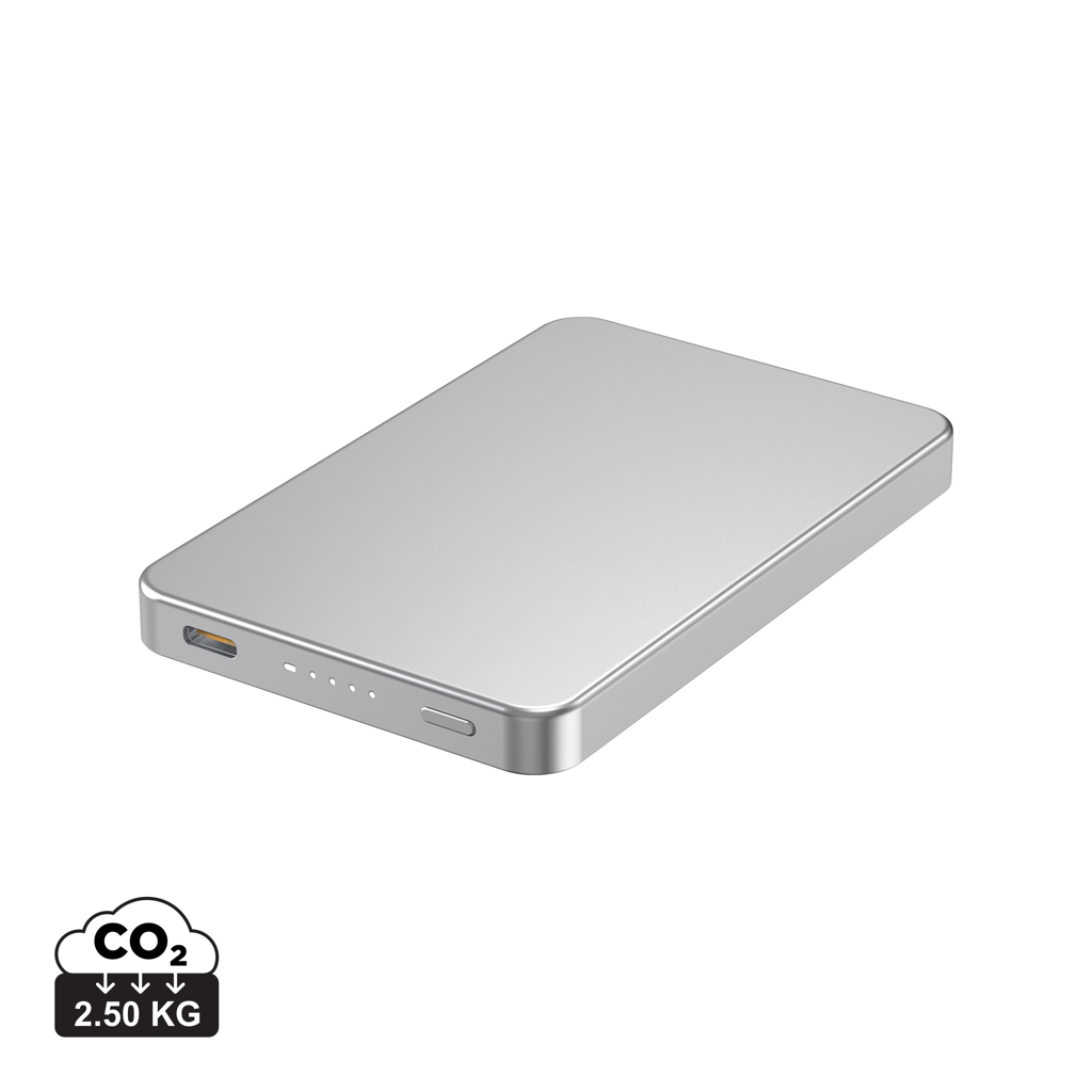 Bezdrátová magnetická powerbanka Urban Vitamin Marin 5000mAh Stříbrná