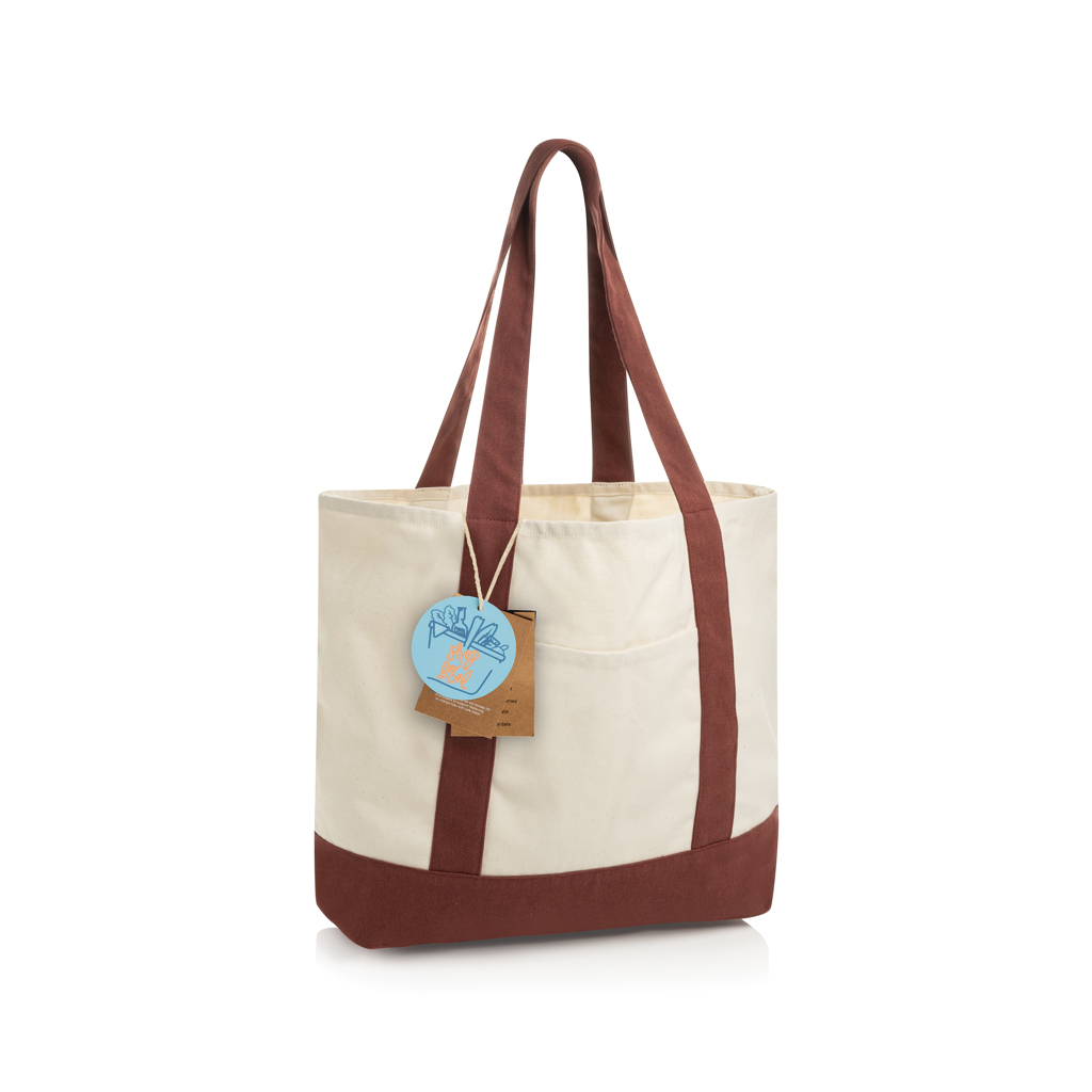 SHOP LOCAL AWARE™ taška Tote z recyklované bavlny 350 gsm. vínově červená