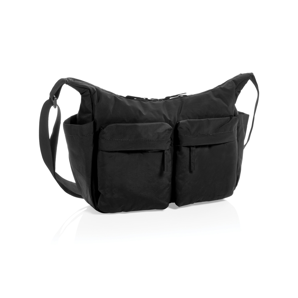 Polstrovaná crossbody taška KENTO URBAN RCS z recyklovanéh Černá