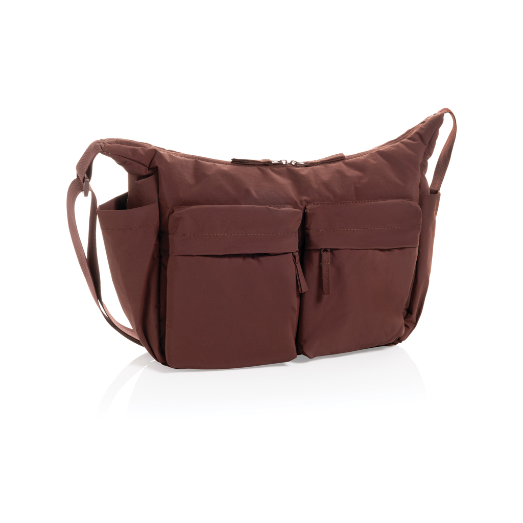 Polstrovaná crossbody taška KENTO URBAN RCS z recyklovanéh vínově červená