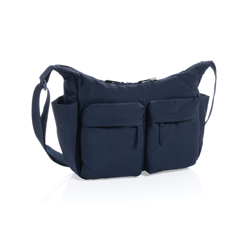 Polstrovaná crossbody taška KENTO URBAN RCS z recyklovanéh Námořnická modrá