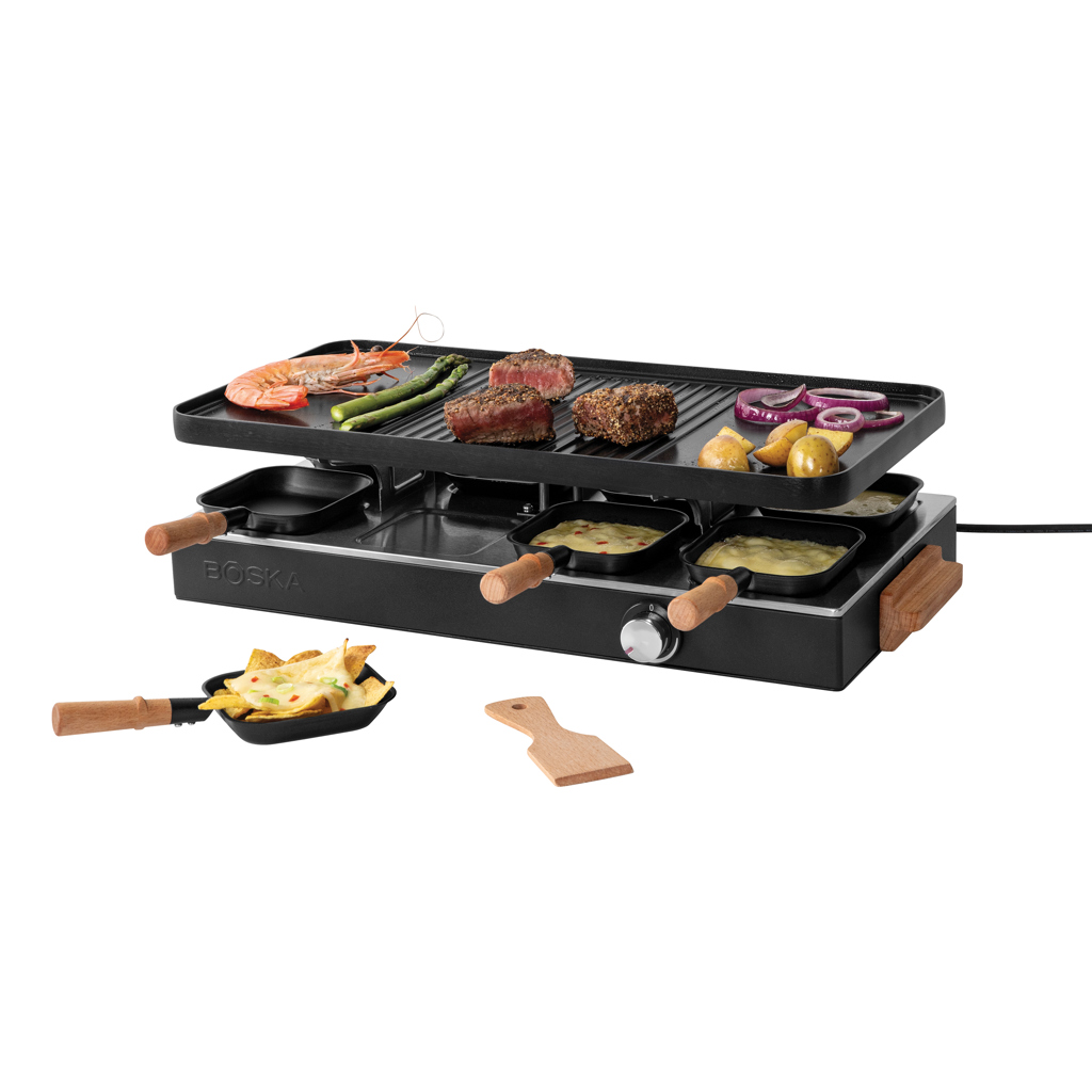 BOSKA Raclette Gourmet Party, 8 osob (EU typ F) Černá